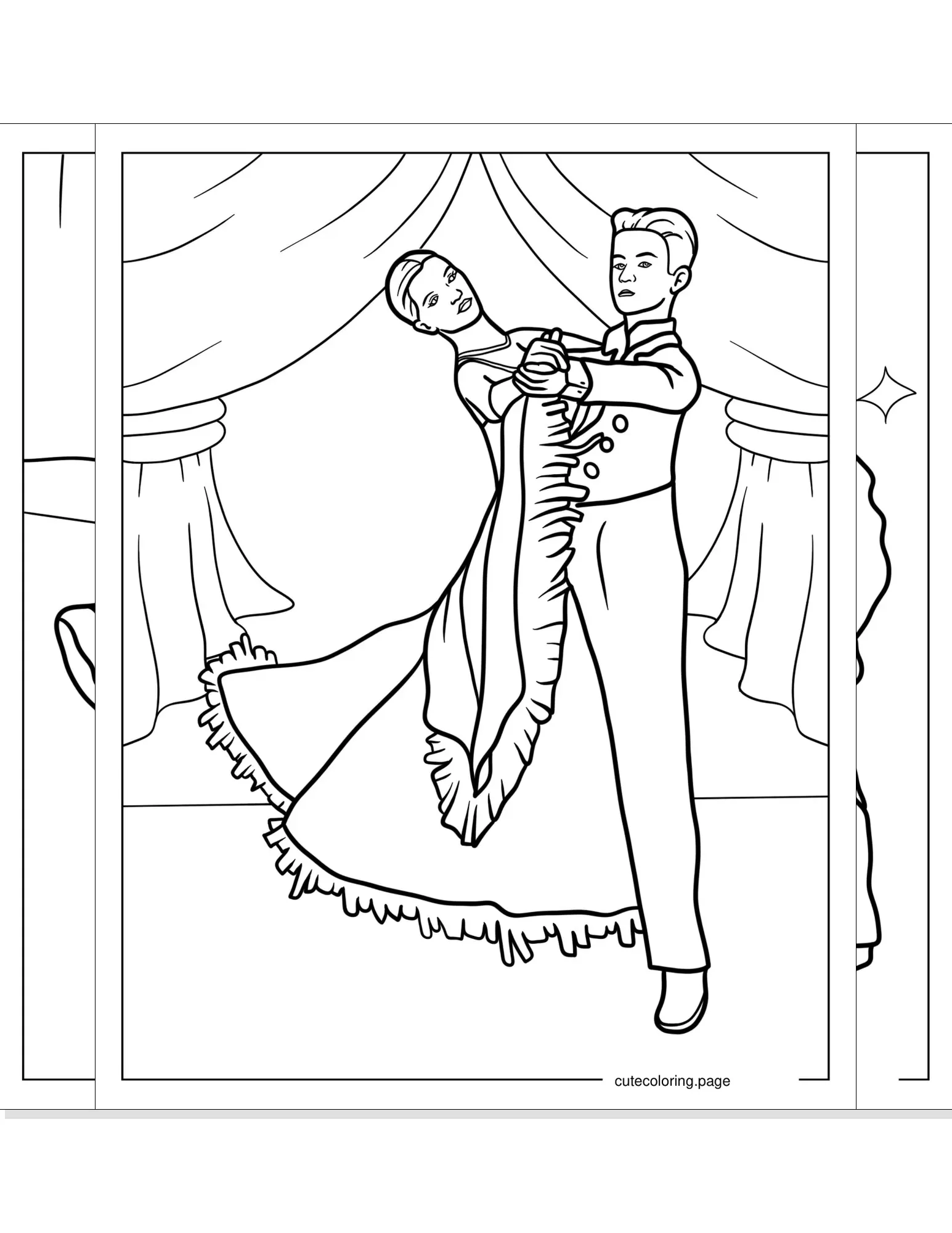 dancing coloring pages coloring page