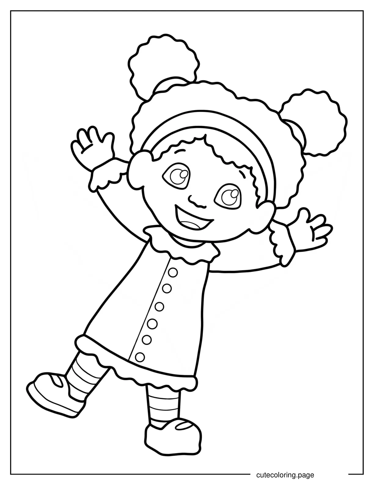 Easy Miss Elaina Outline Coloring Page coloring page