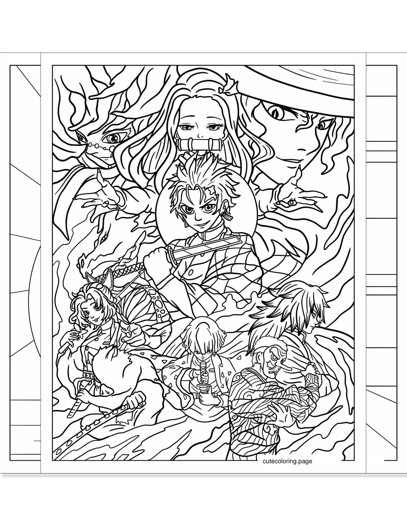 demon slayer coloring pages coloring page