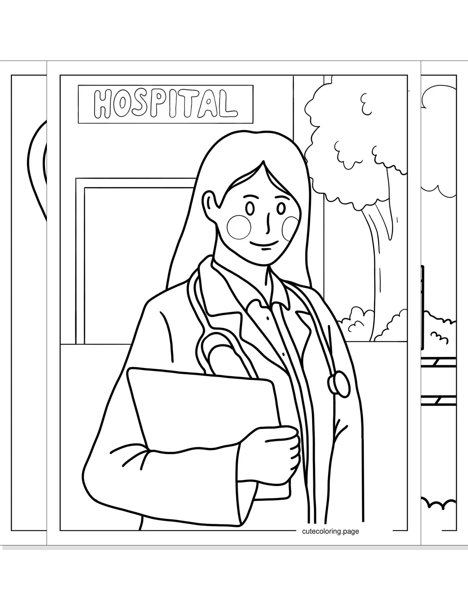 doctor nurse coloring pages coloring page