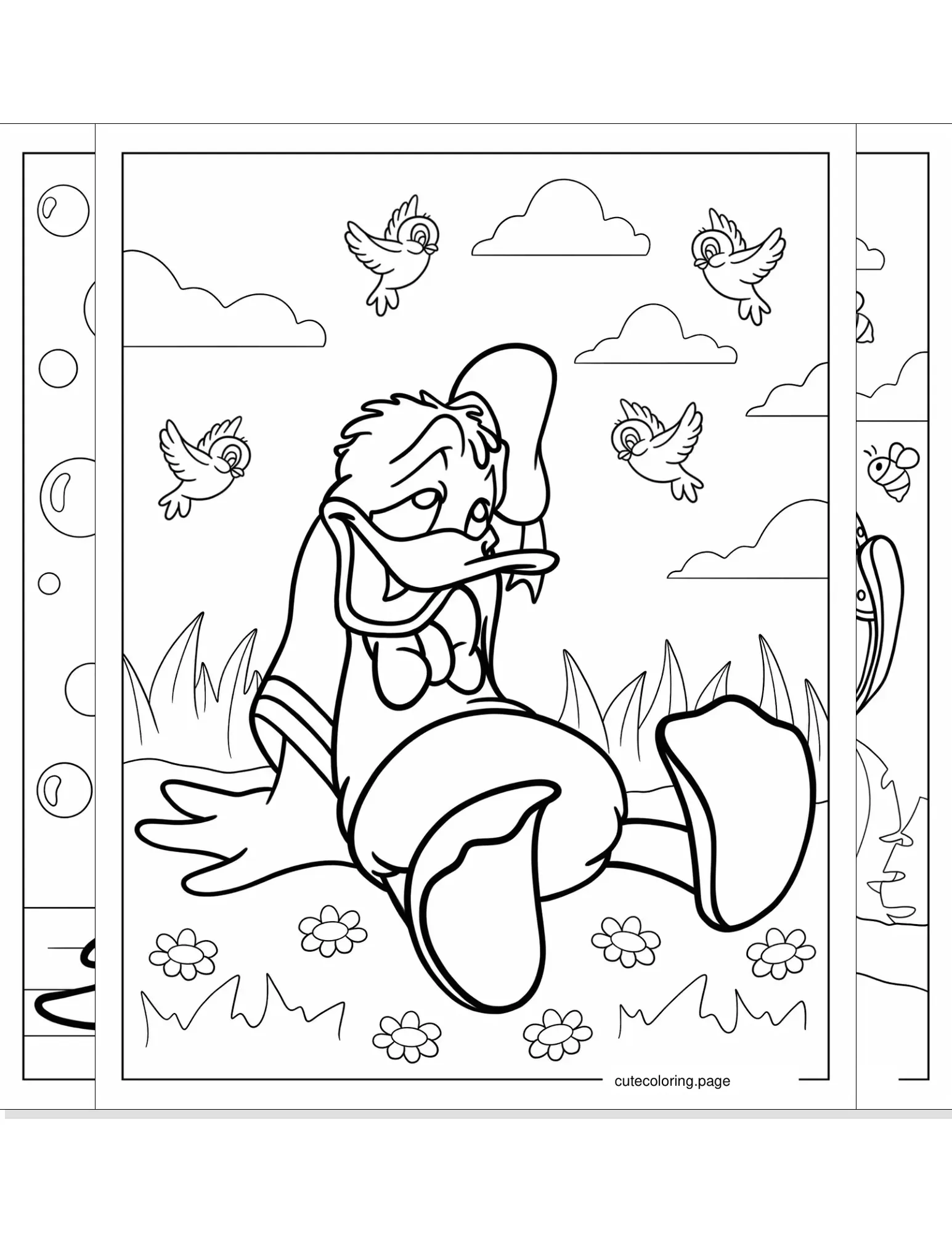 donald duck coloring pages coloring page