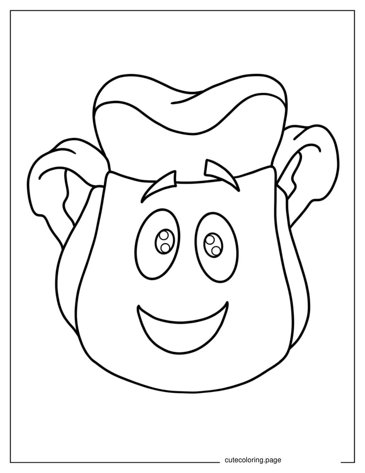 Coloring Page Of Doras Backpack coloring page