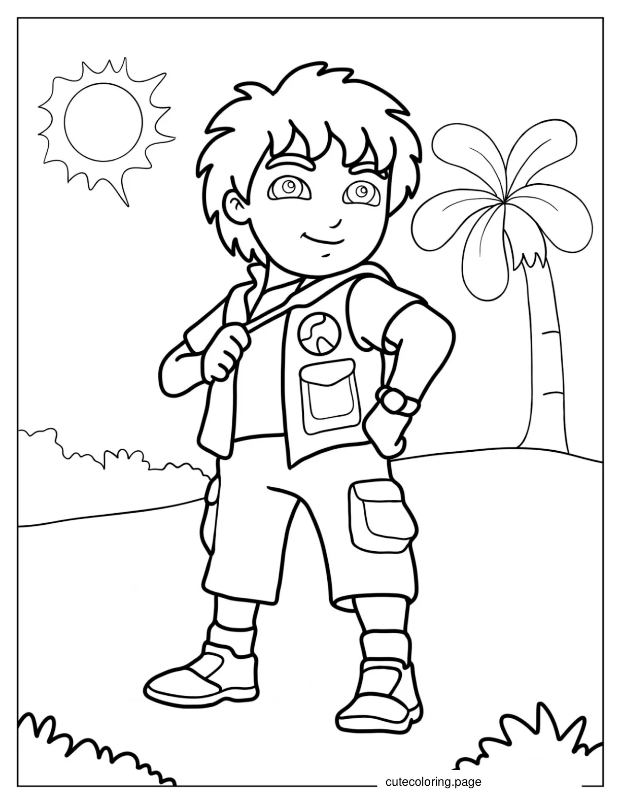 Simple Coloring Sheet Of Diego coloring page