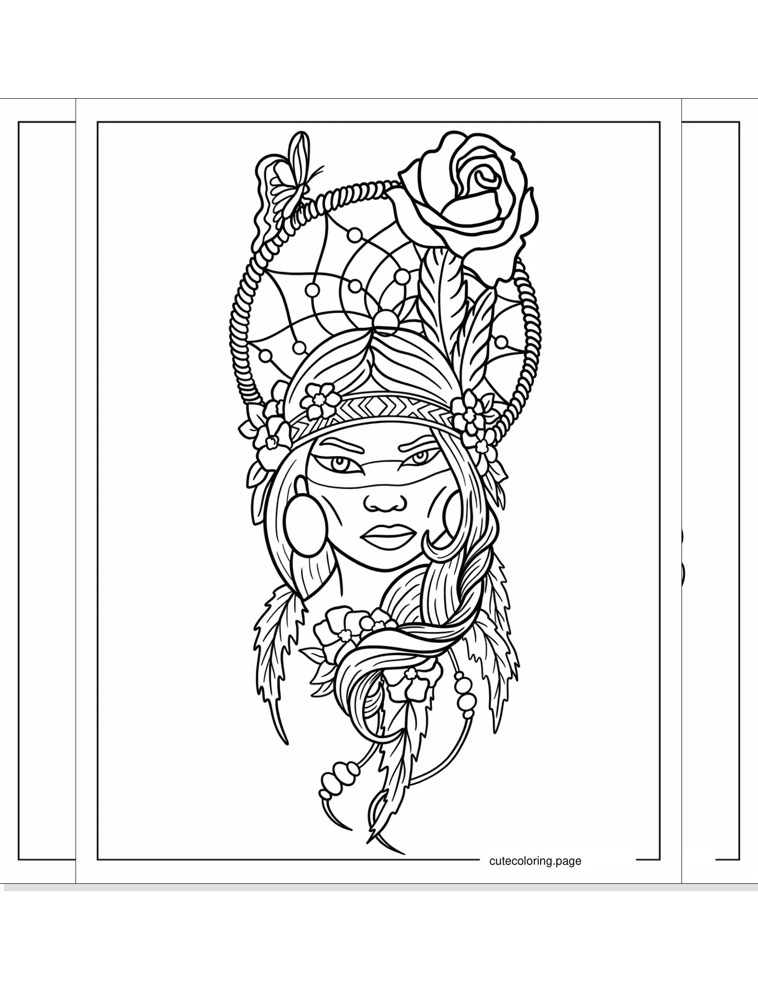 dreamcatcher coloring pages coloring page