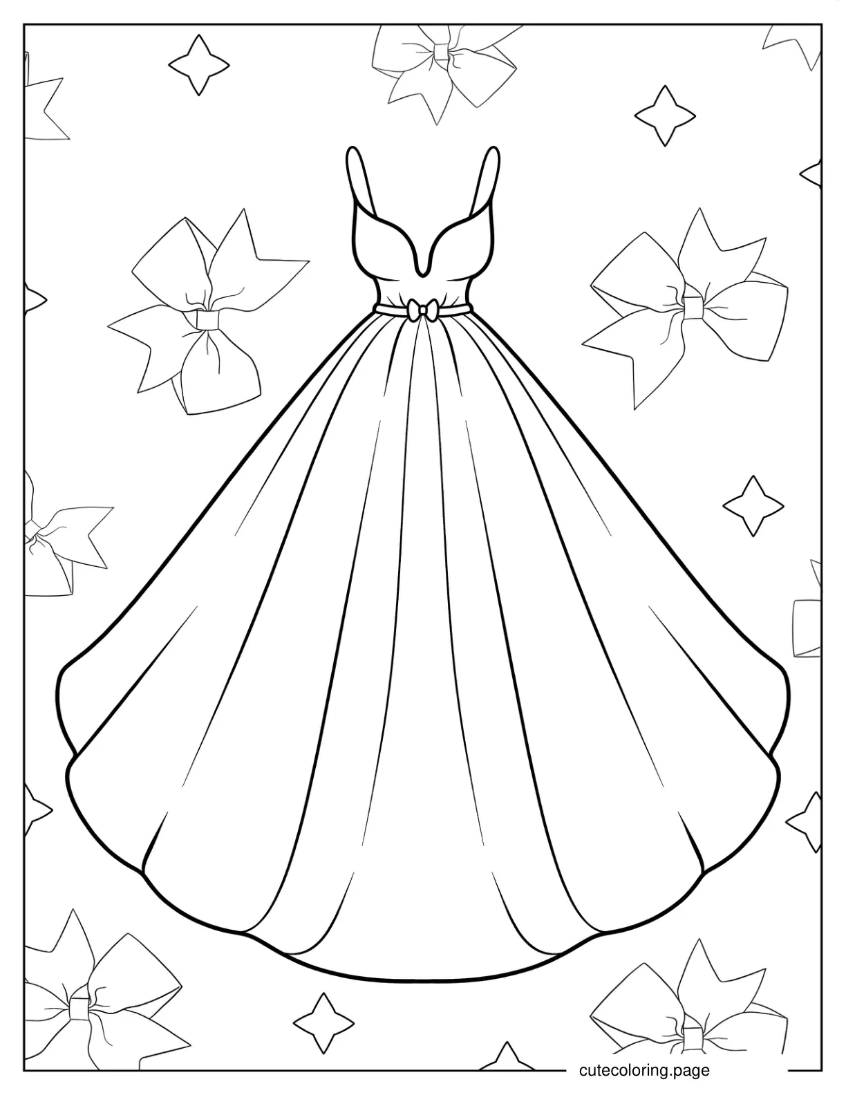 Strappy Ball Down With Plunging Neckline coloring page