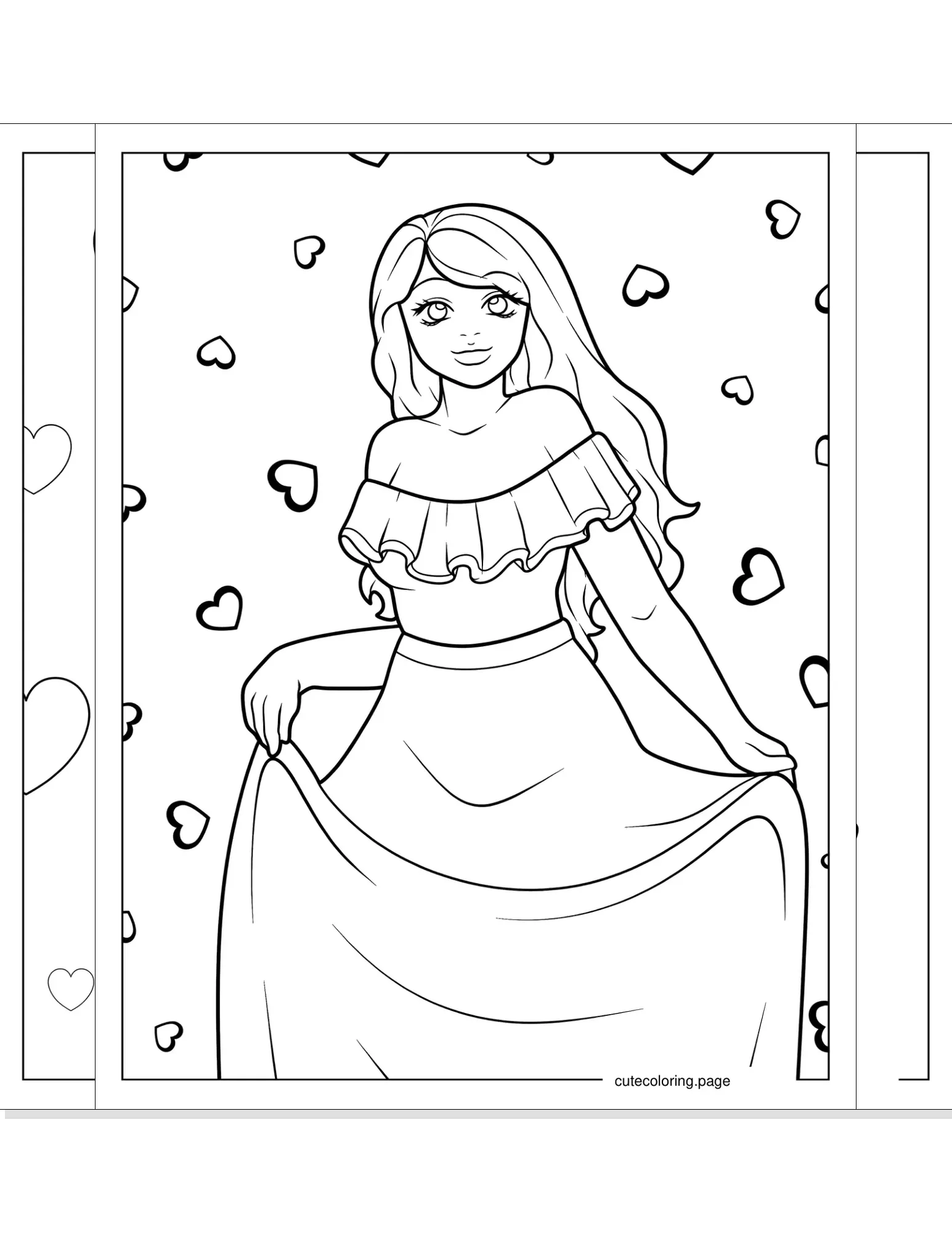 dress coloring pages coloring page