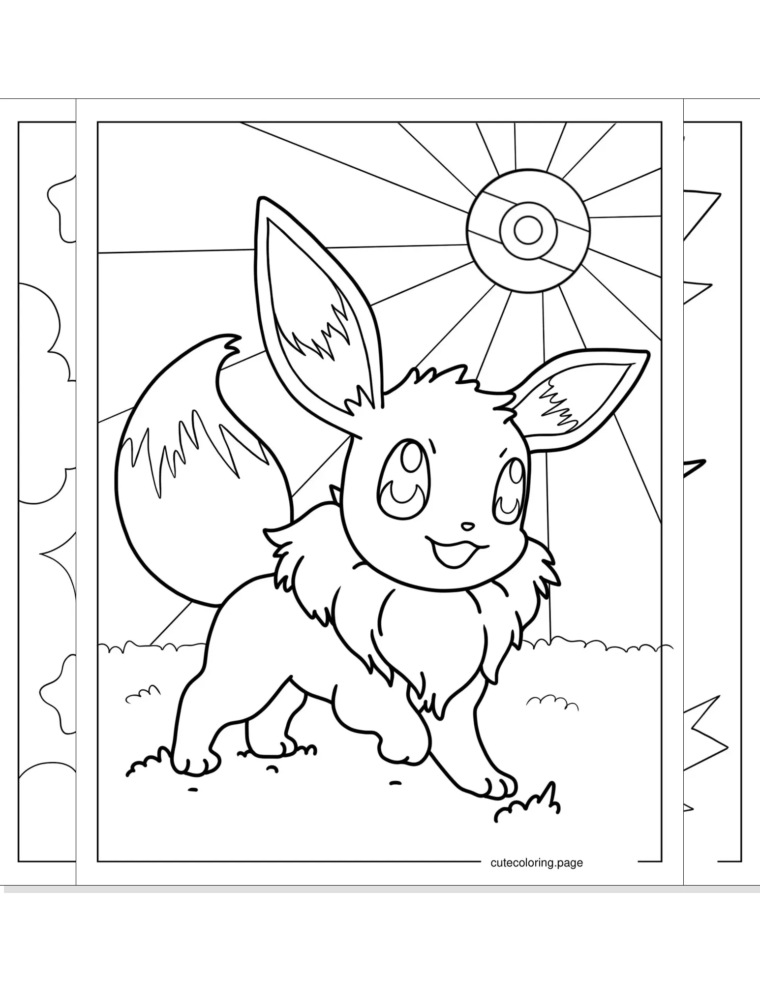 eevee coloring pages coloring page