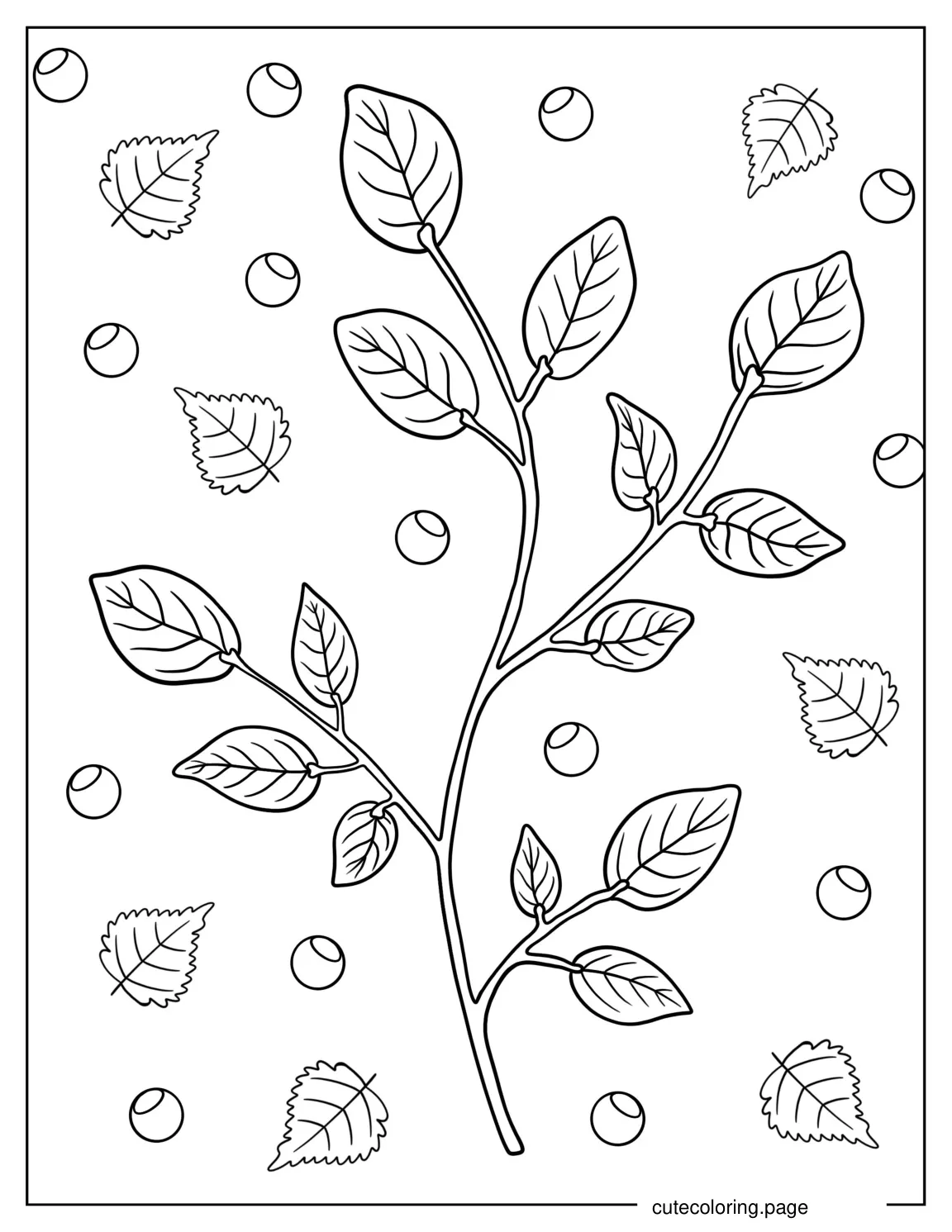 Small Autumn Leaves To Color coloring page