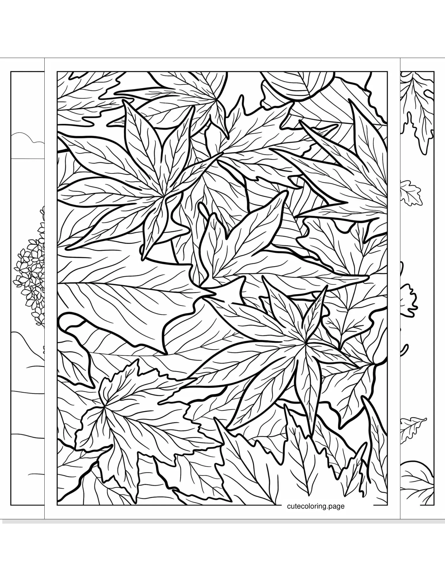 fall leaves coloring pages coloring page