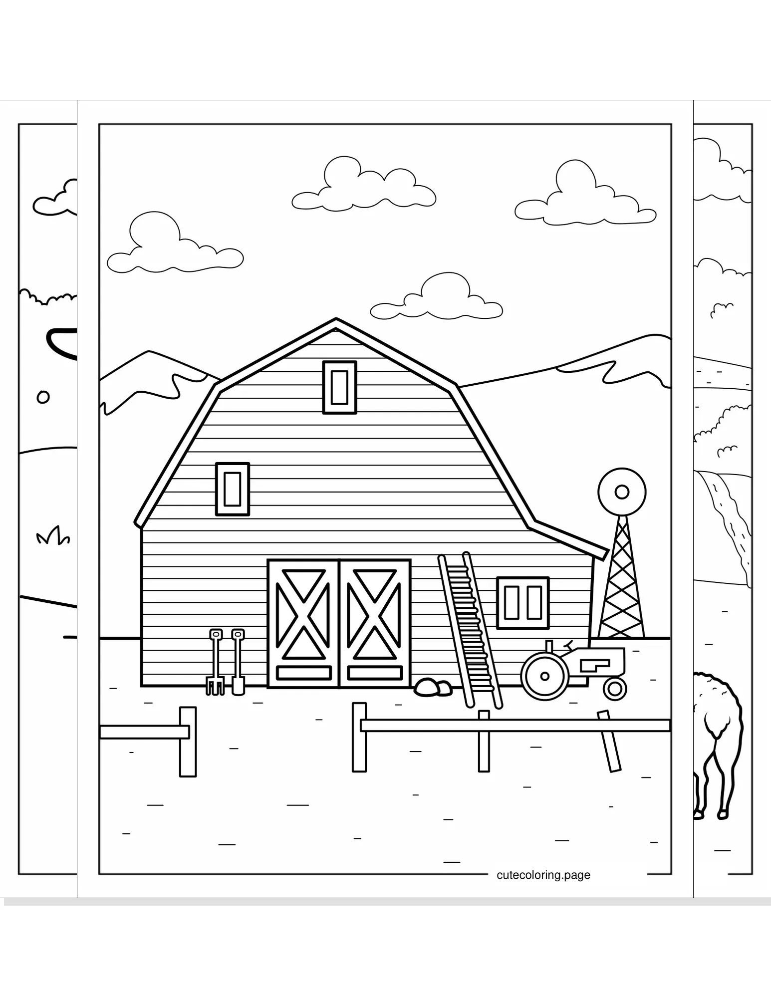 farm coloring pages coloring page