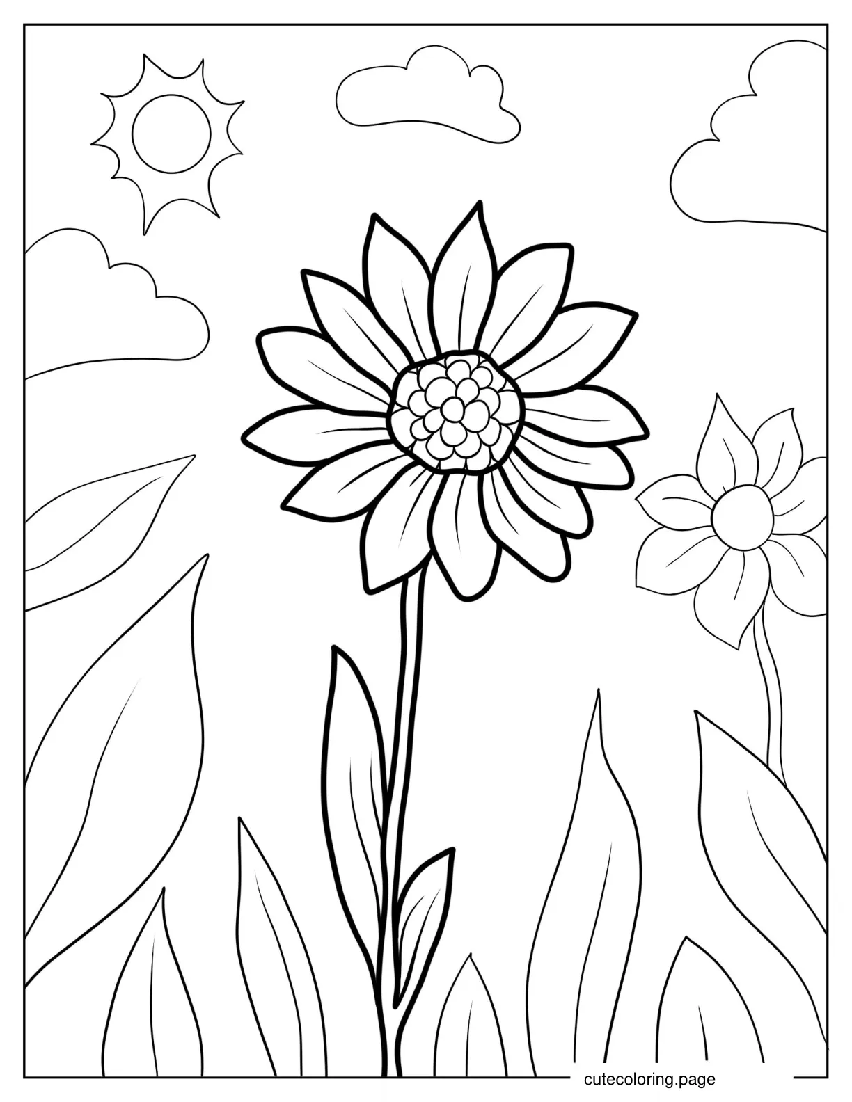 Maximilian Sunflower Under The Sun Coloring Sheet coloring page