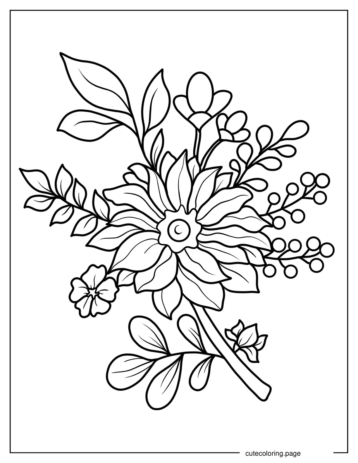 Pretty Daisies Coloring Sheet coloring page