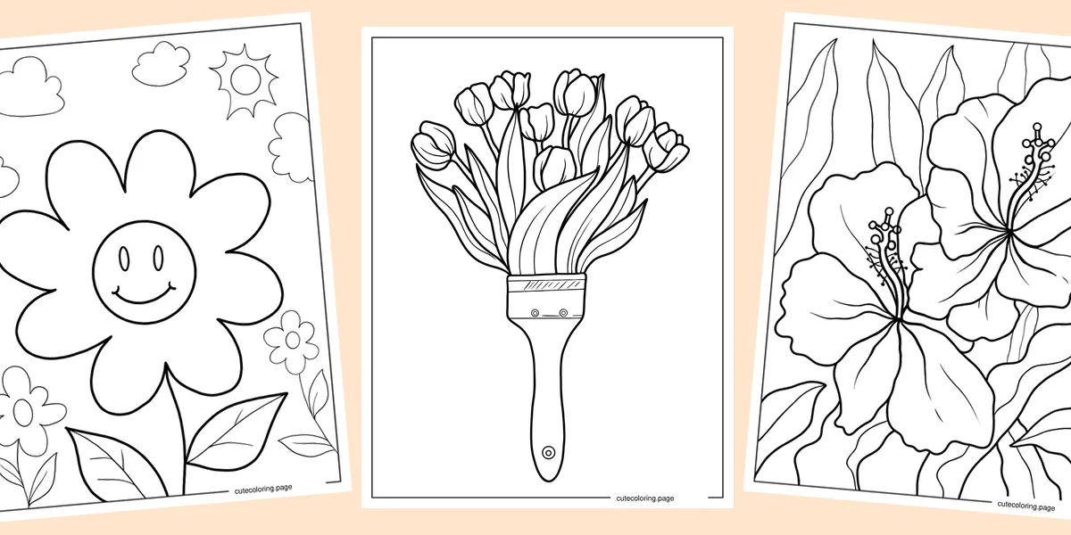 flower-coloring-pages