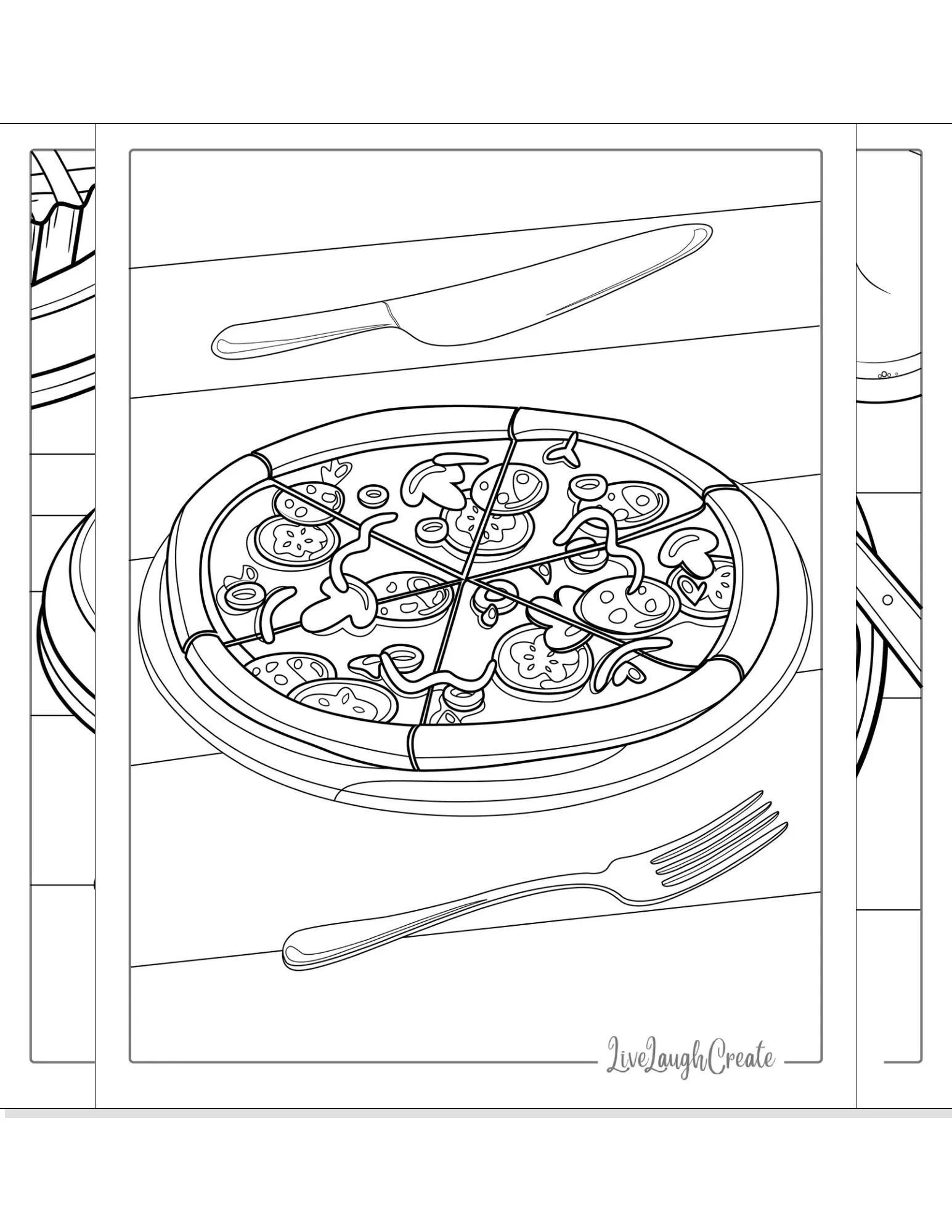 food coloring pages coloring page