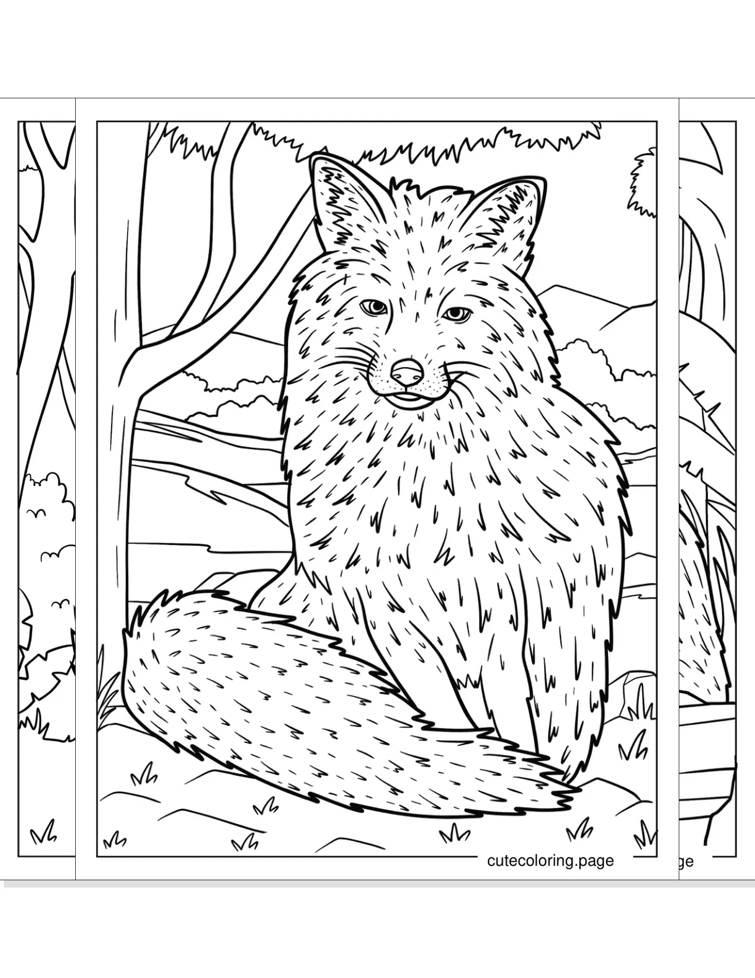 fox coloring pages coloring page