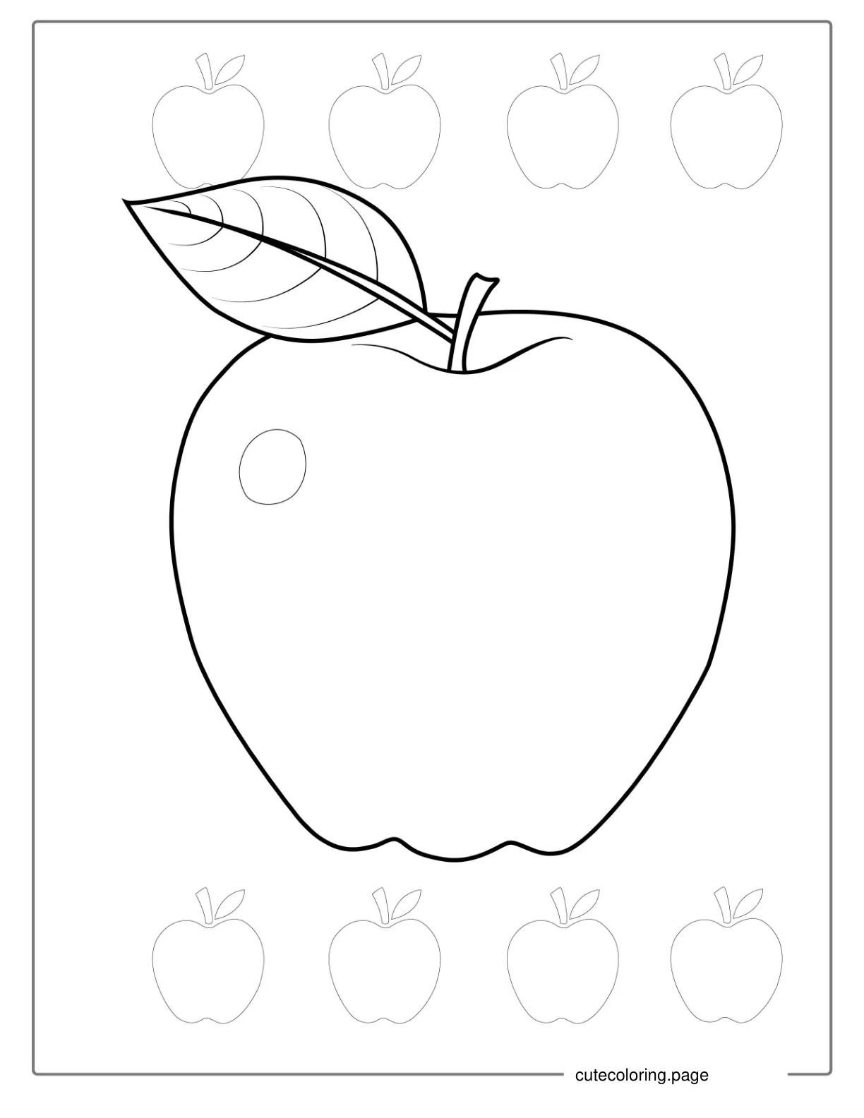 Apple Coloring In Page coloring page