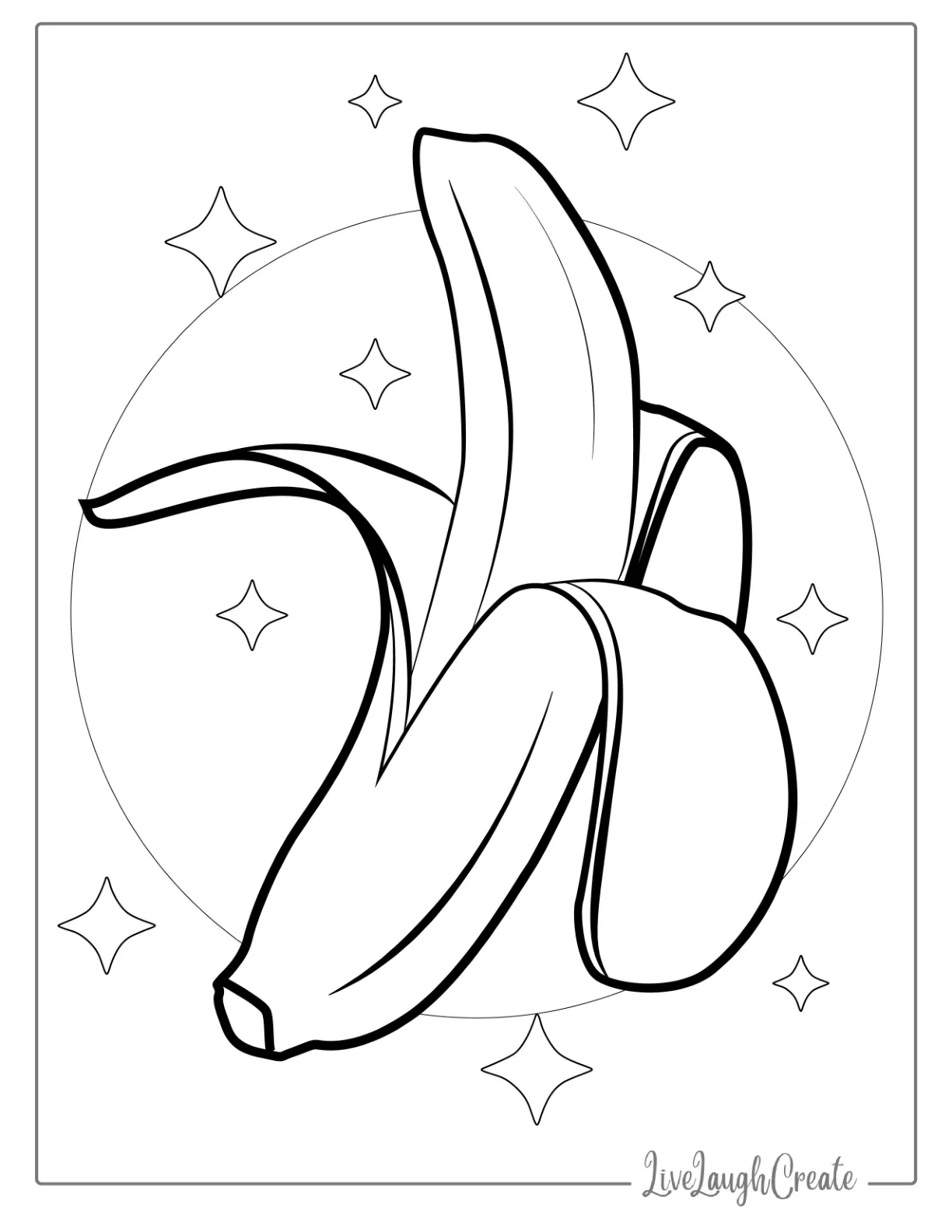 Banana Coloring Sheet coloring page