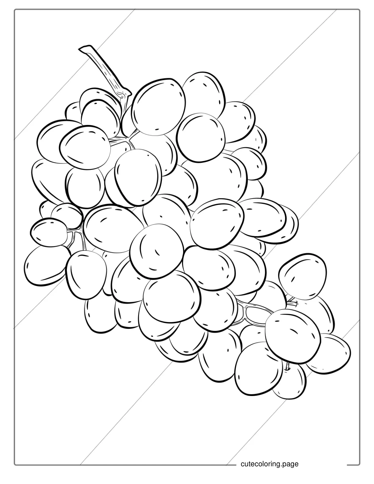 Bunch Of Grapes Coloring Picture coloring page