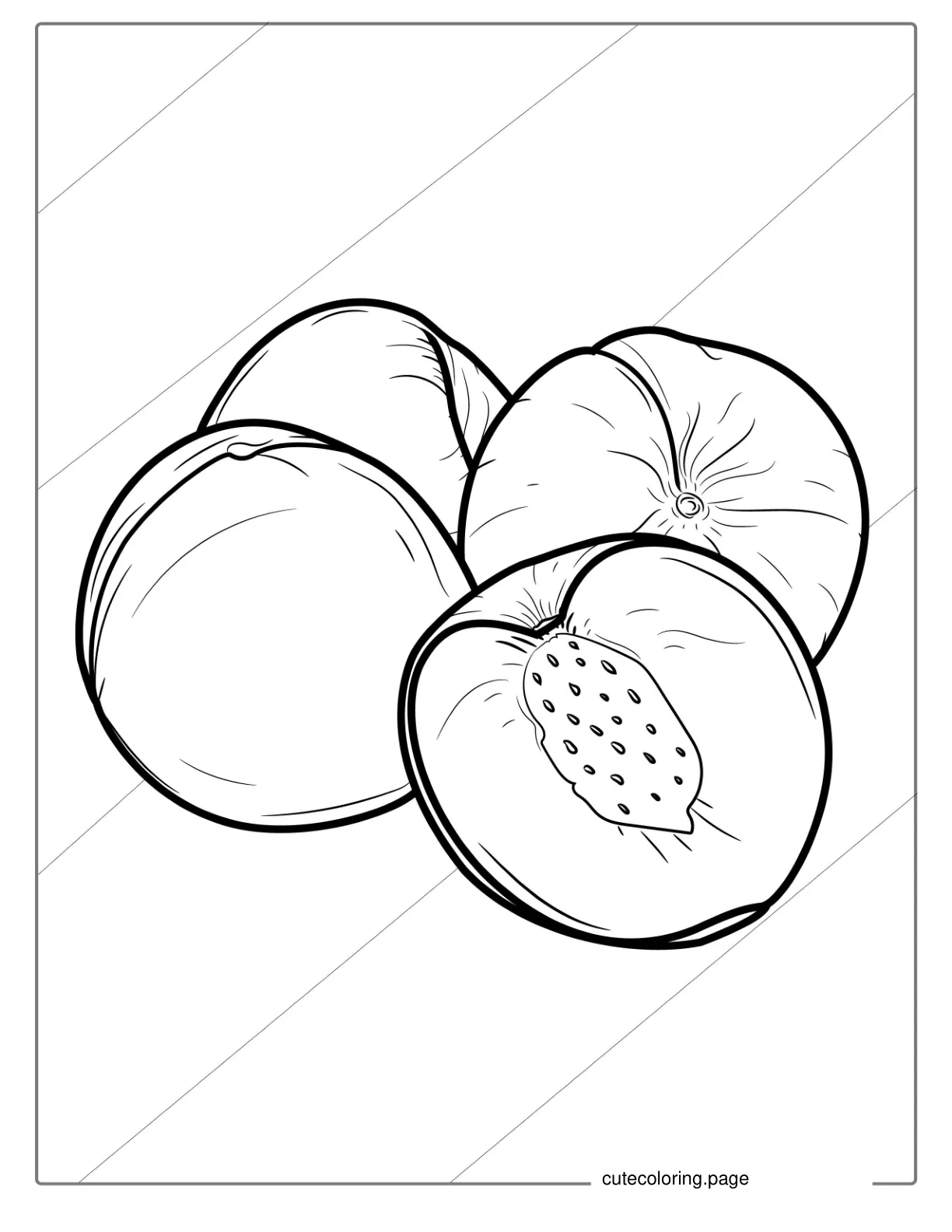 Easy Apricot Coloring Page For Kids coloring page