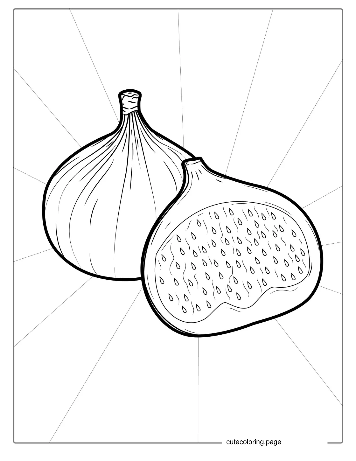 Fig Fruit Coloring Page coloring page