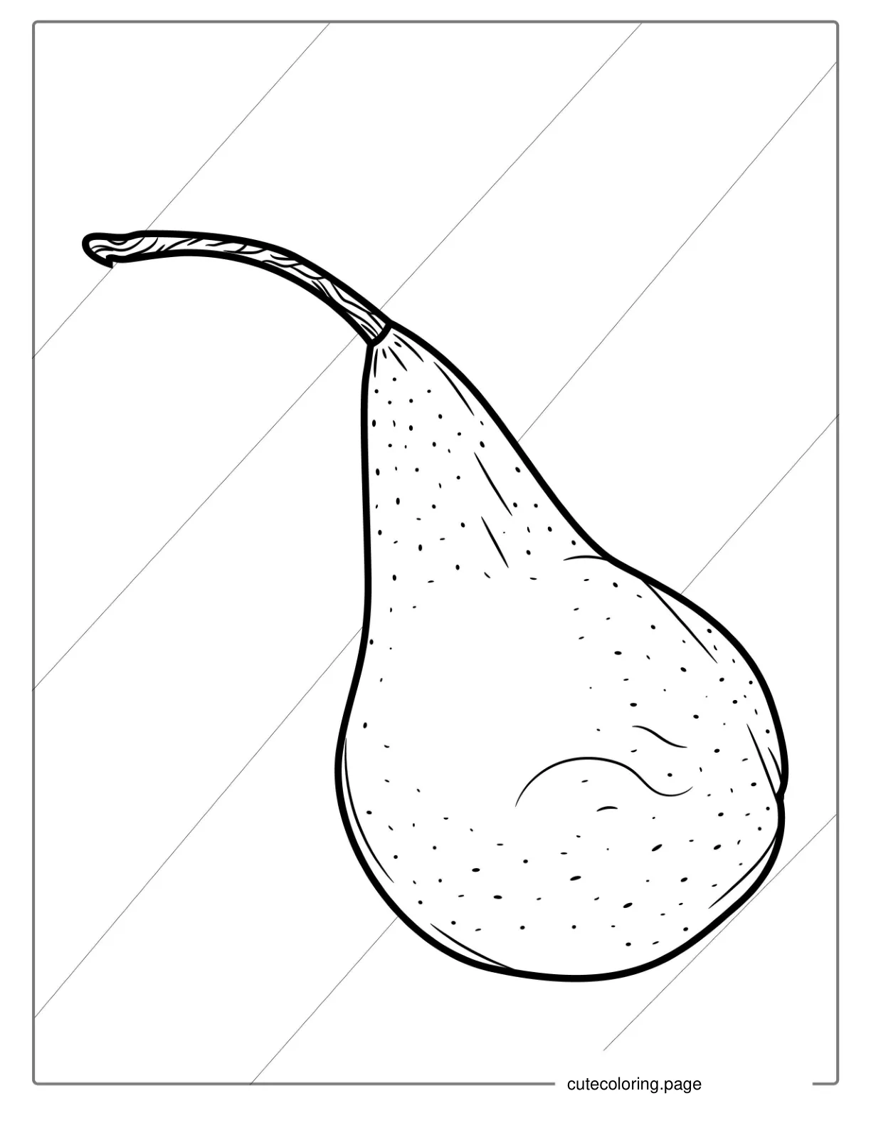 Juicy Pear Coloring Page coloring page