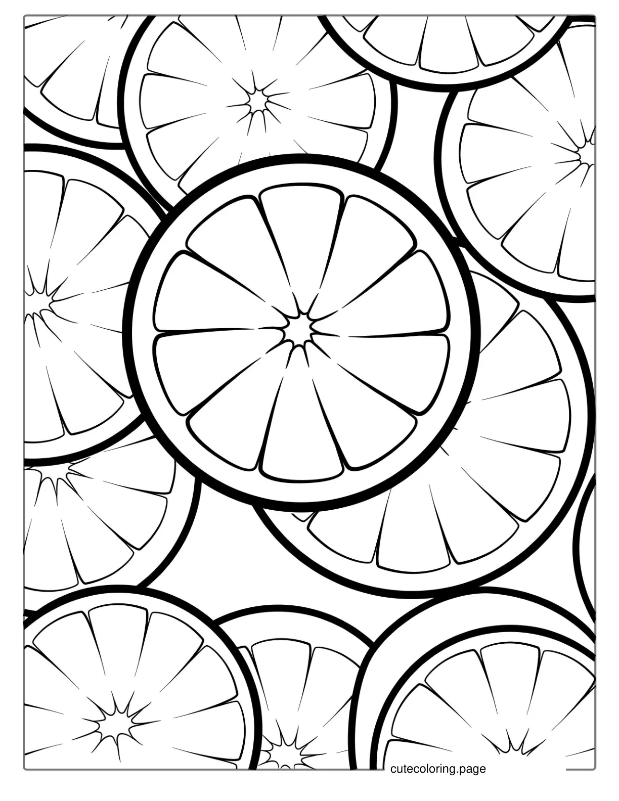 Orange Coloring Page For Kids coloring page