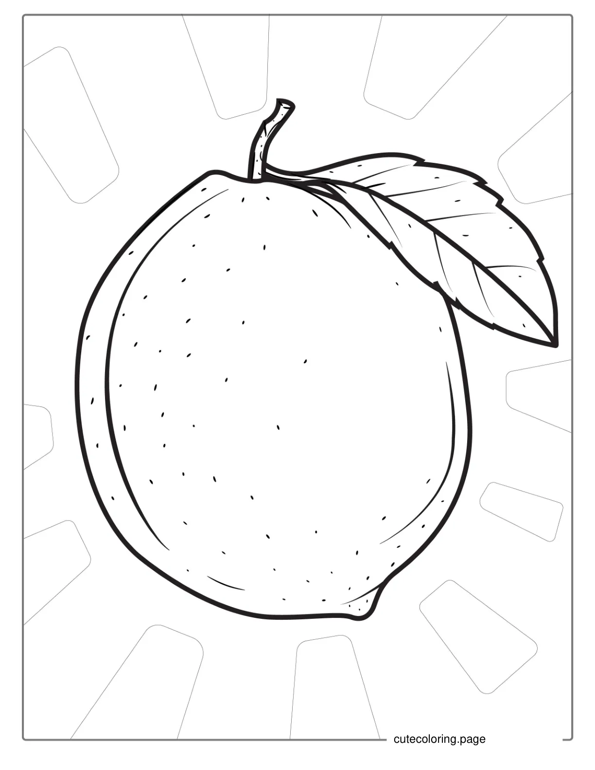 Outline Of Big Lemon To Color coloring page