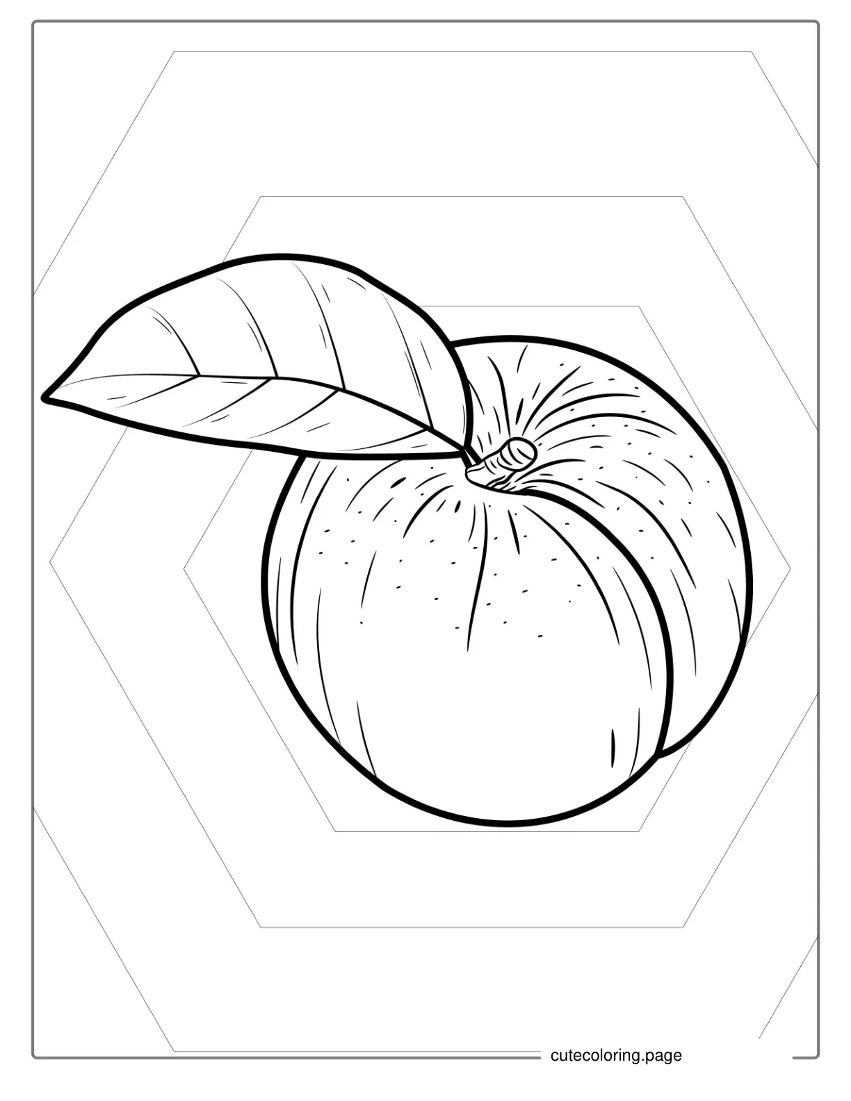 Peach Coloring Page coloring page