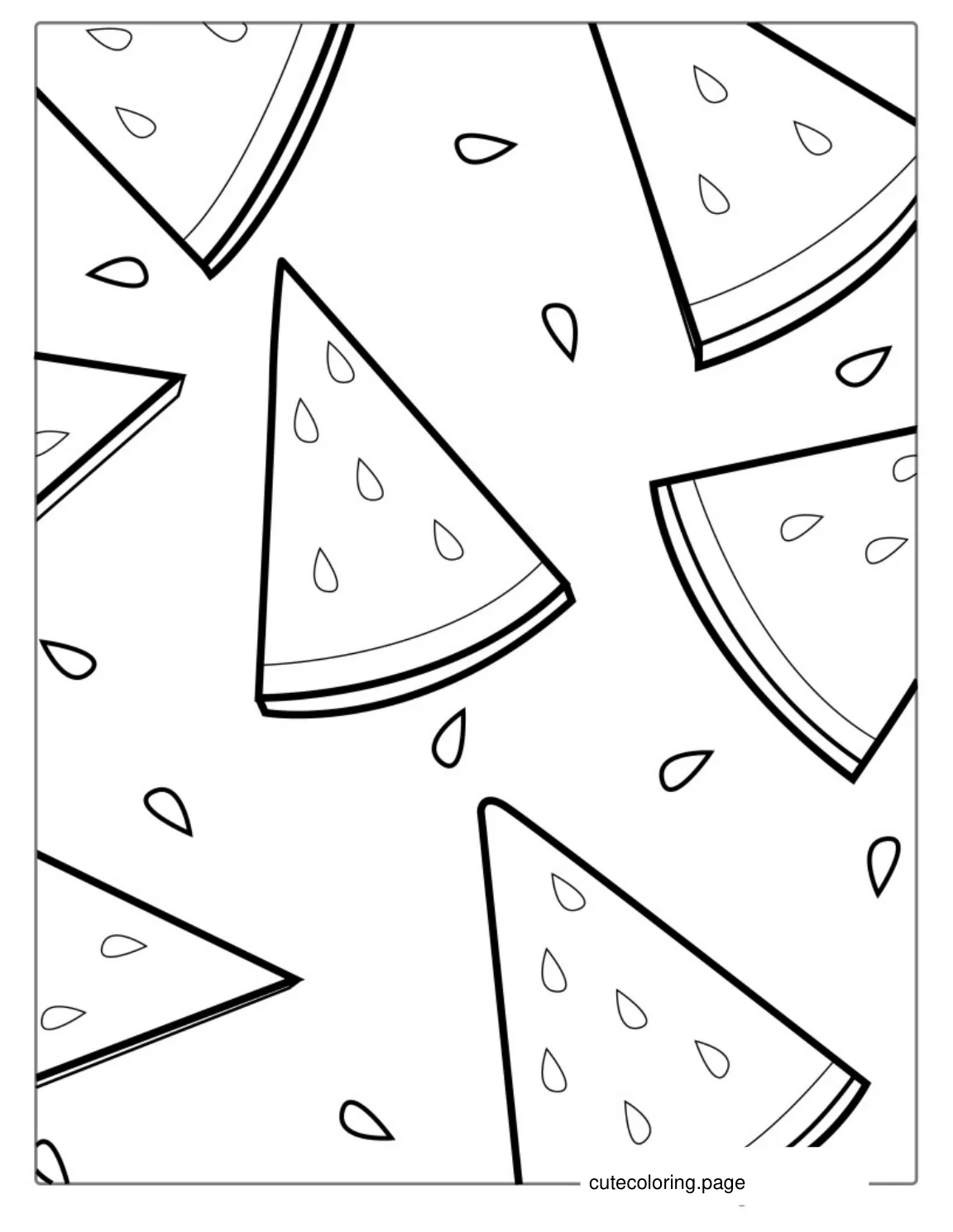 Watermelon Coloring Page_ coloring page