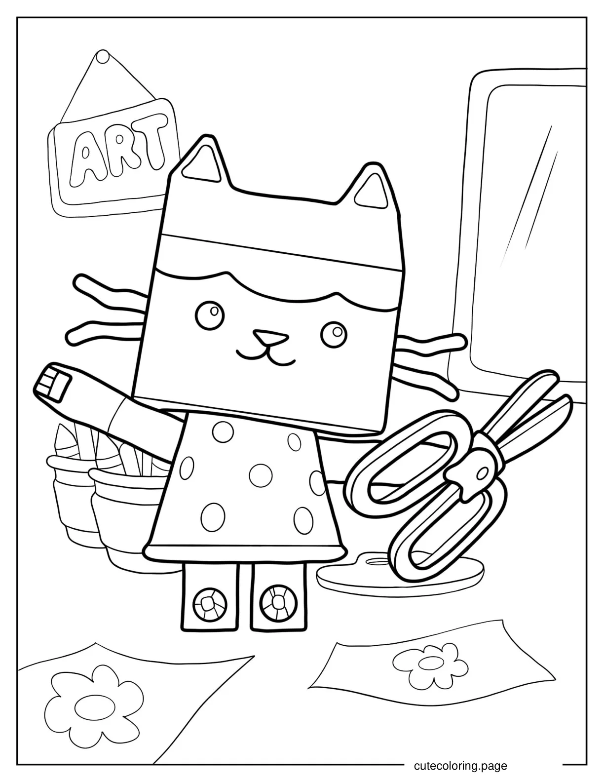 Baby Box Making Art coloring page