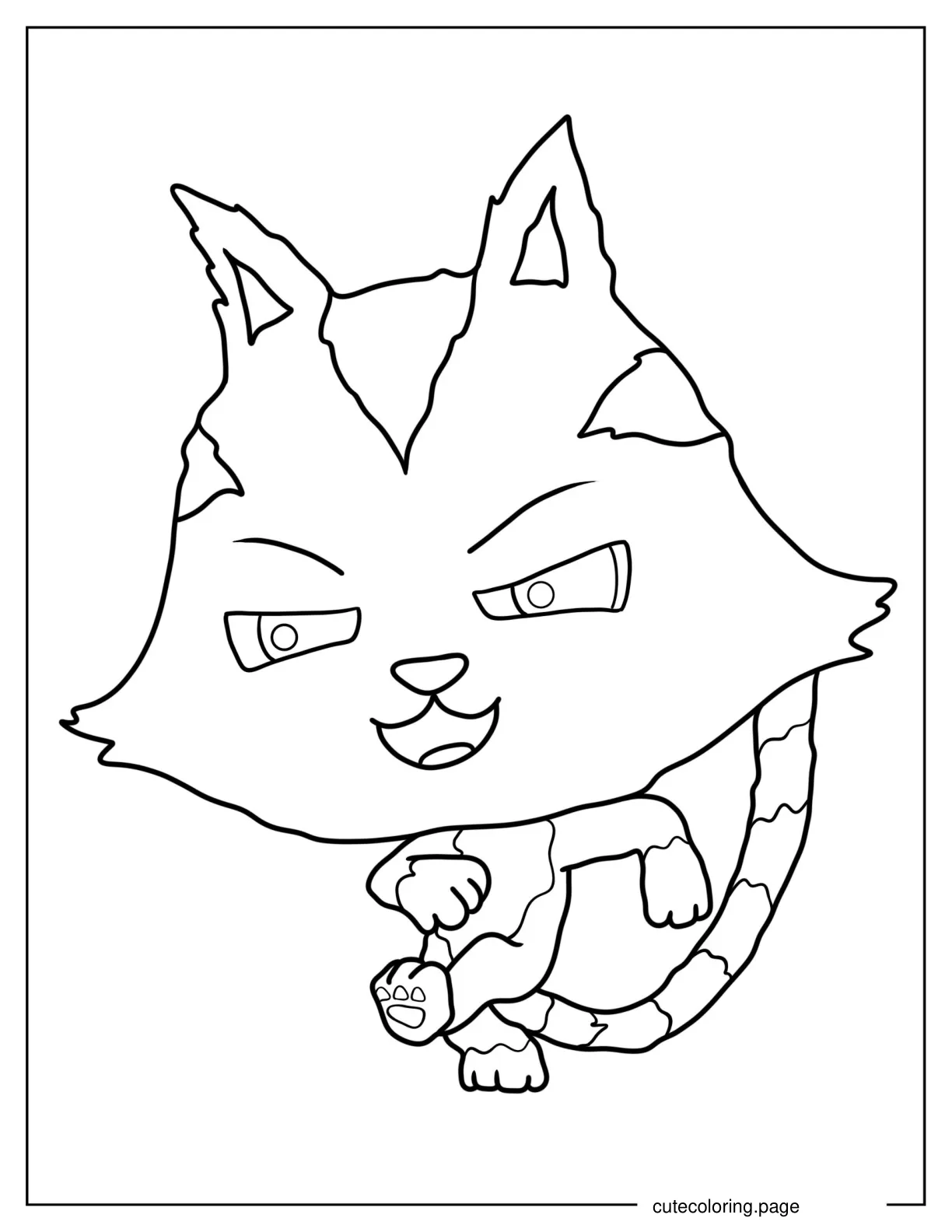 Chibi CatRat Coloring In coloring page