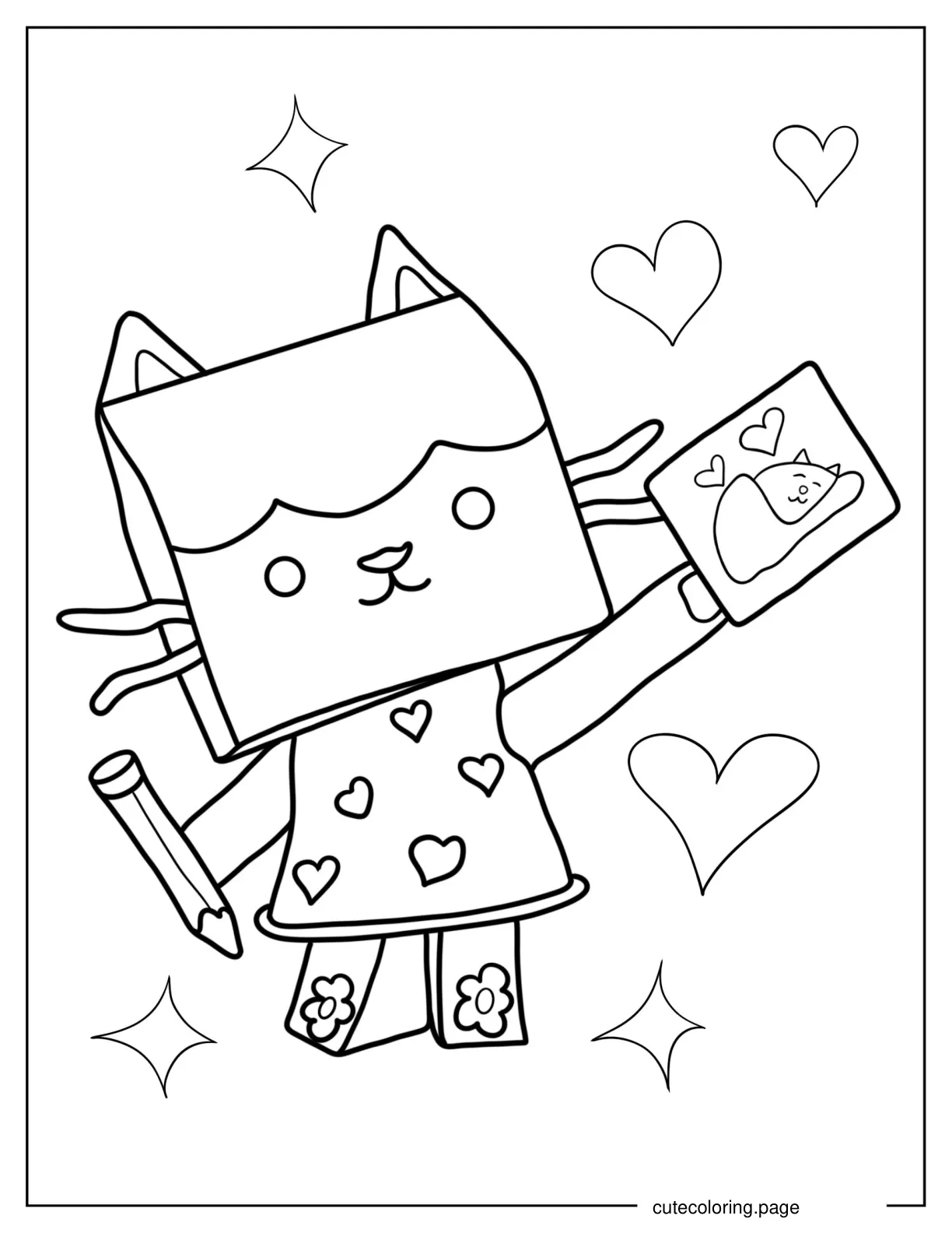 Easy Outline Of Baby Box Drawing coloring page