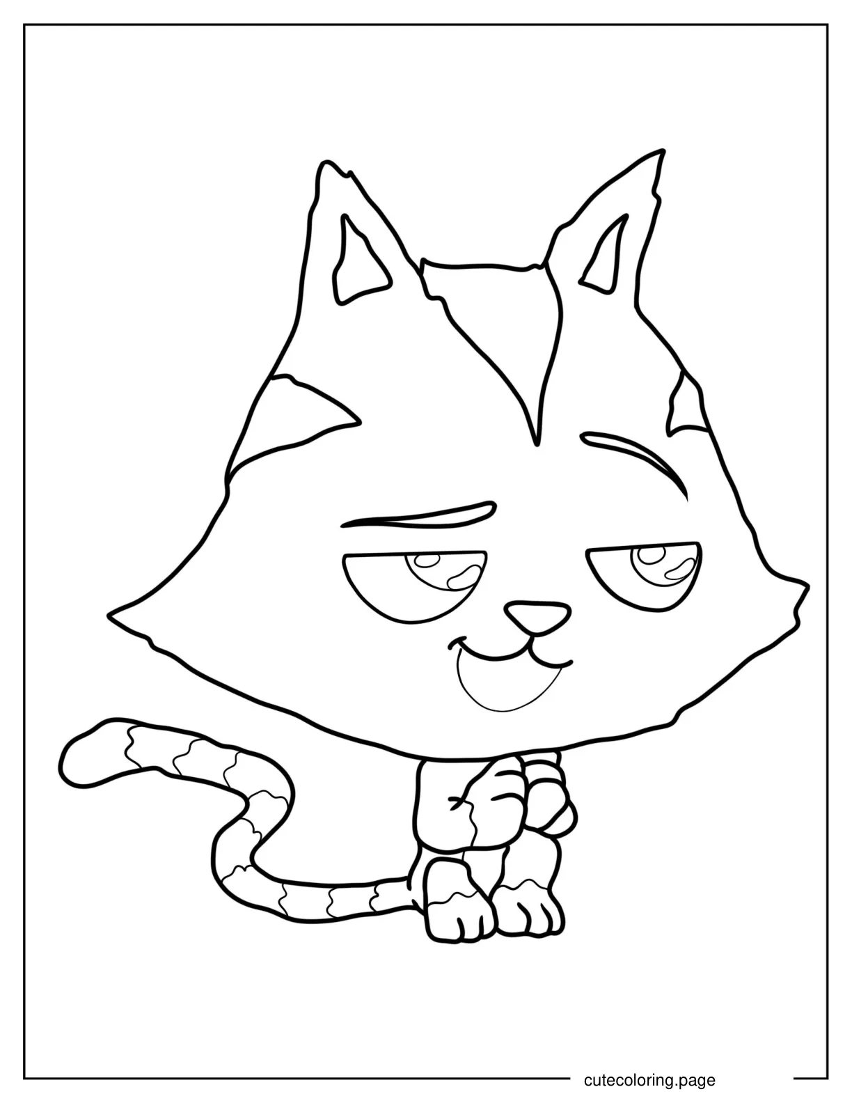 Kawaii CatRat To Color For Kids coloring page