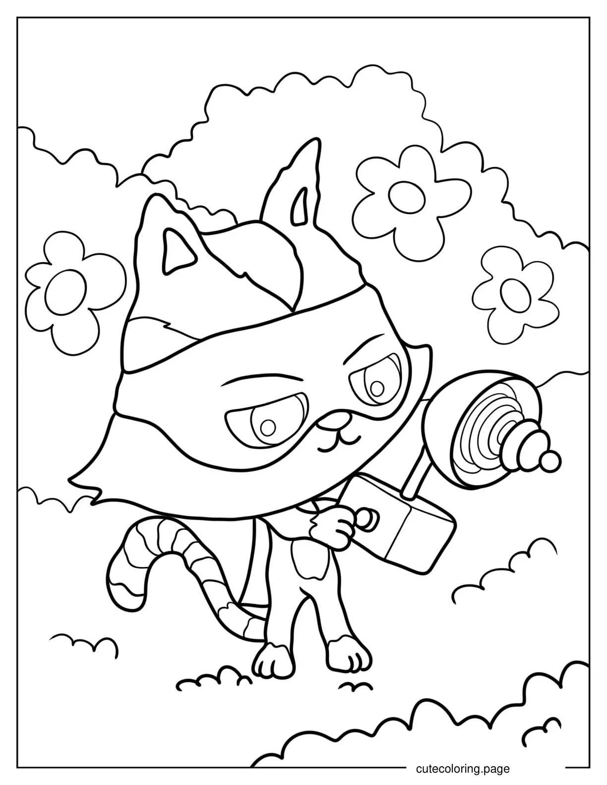 Super CatRat To Color coloring page