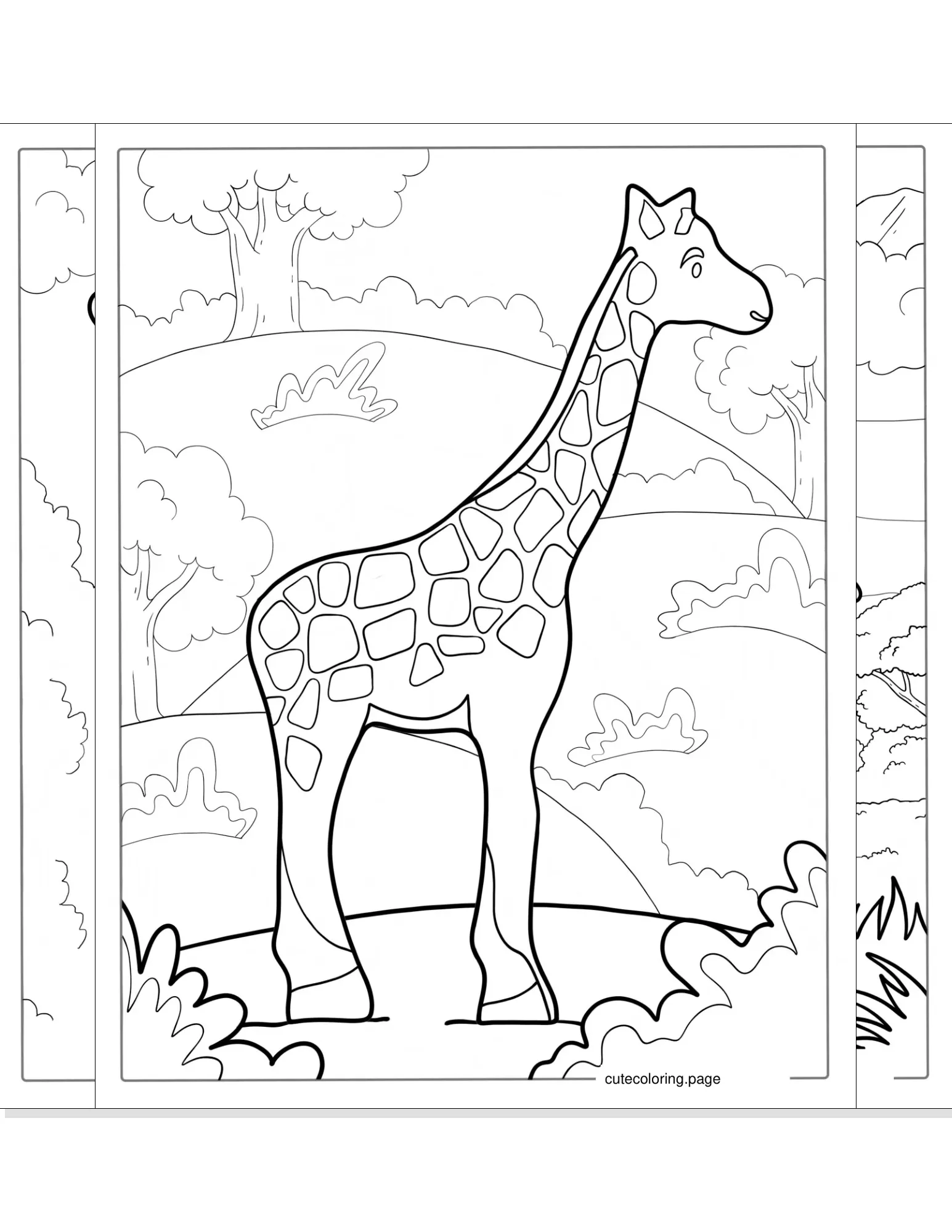 giraffe coloring pages coloring page