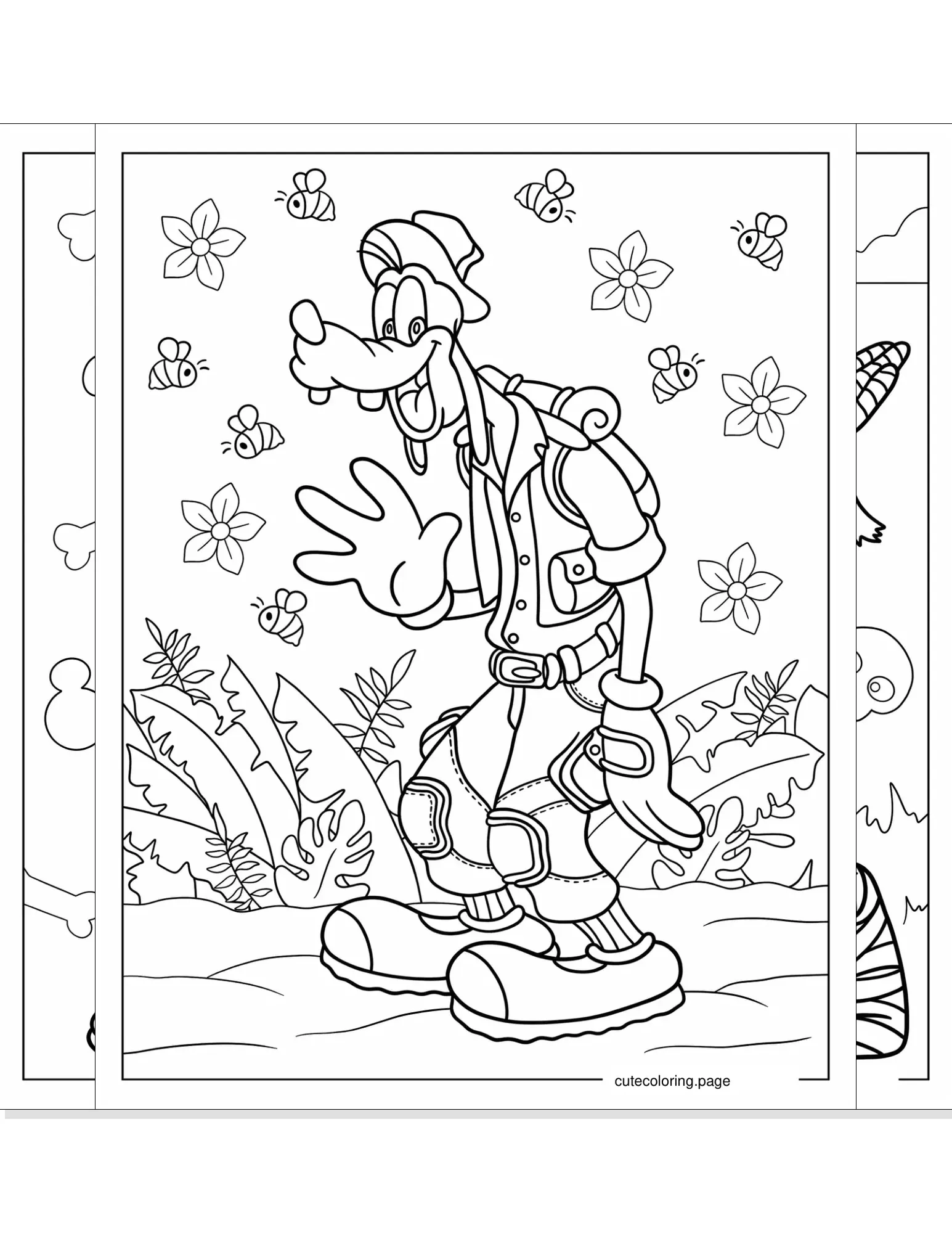 goofy coloring pages coloring page