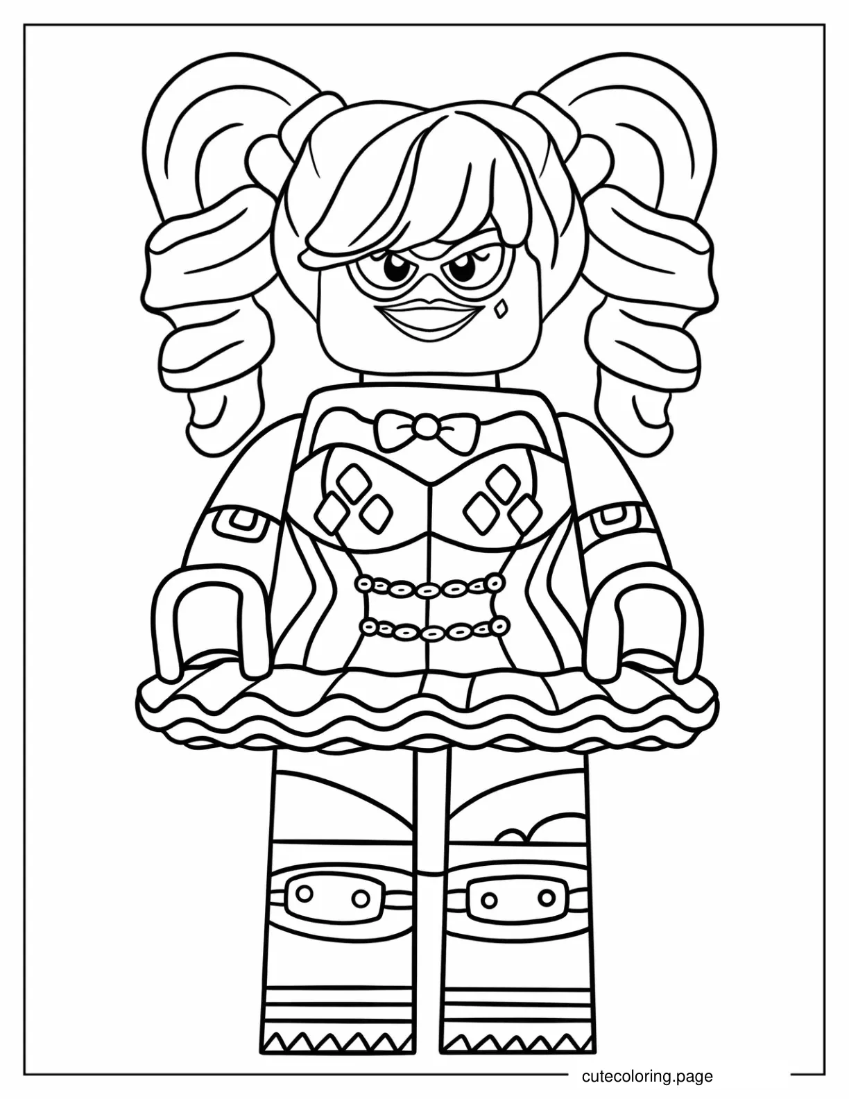 Easy Lego Harley Quinn Coloring In coloring page