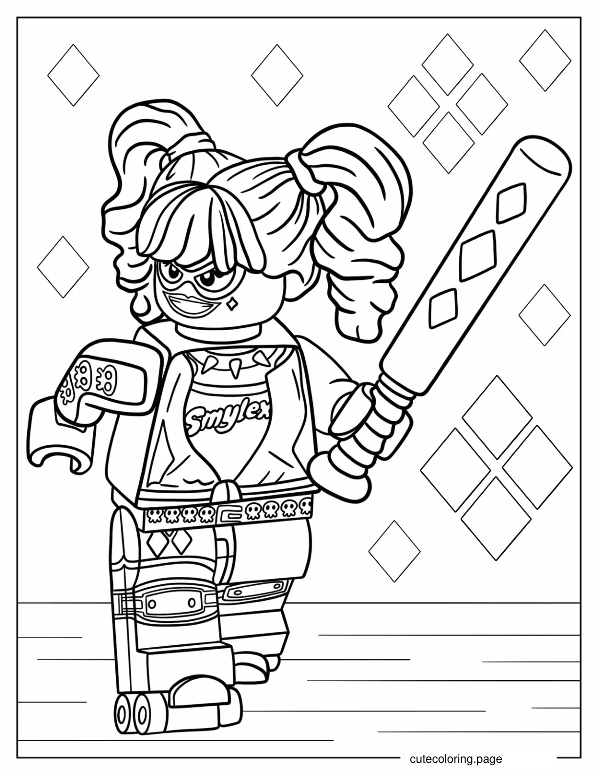 Lego Harley Quinn Coloring Sheet coloring page