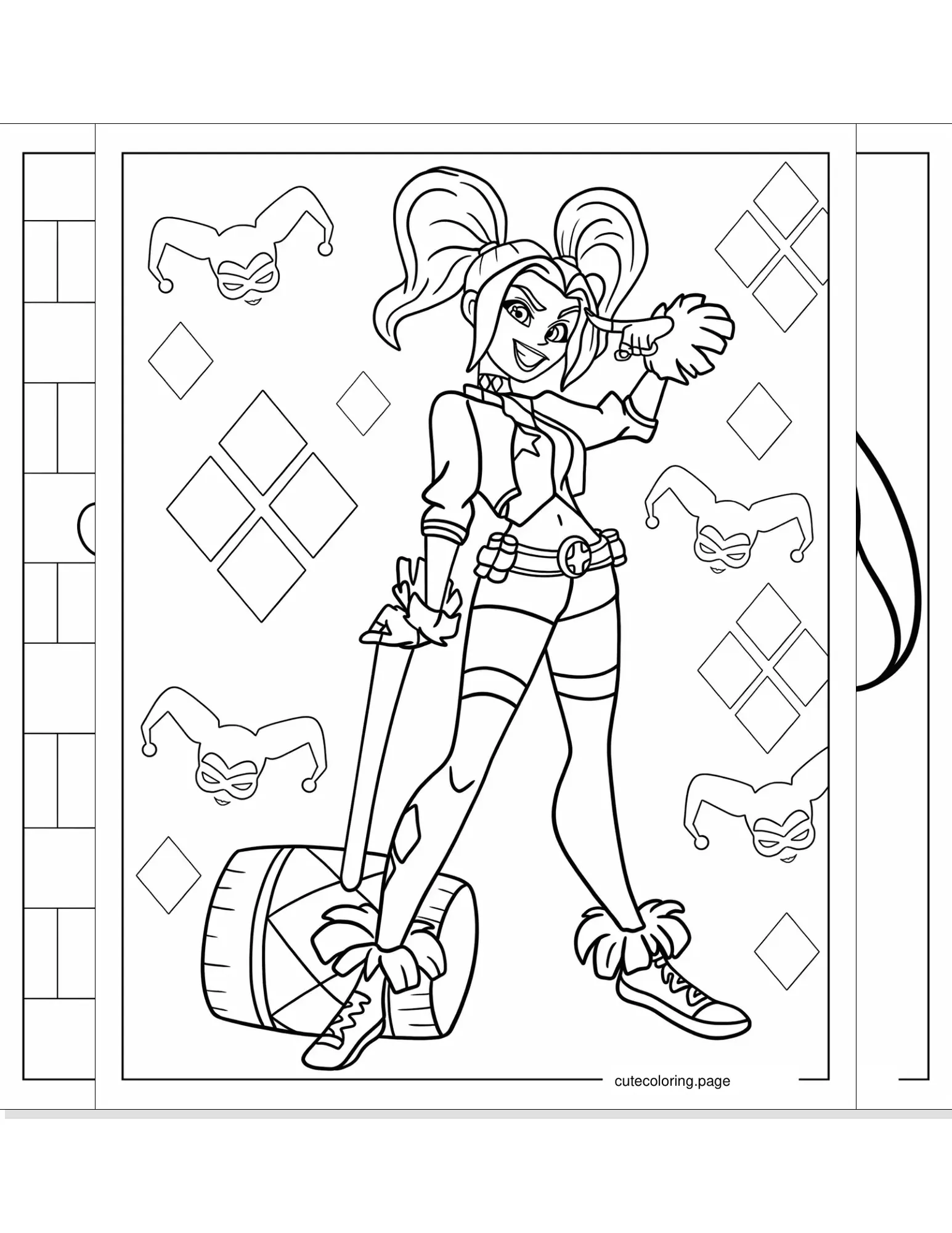 harley quinn coloring pages coloring page