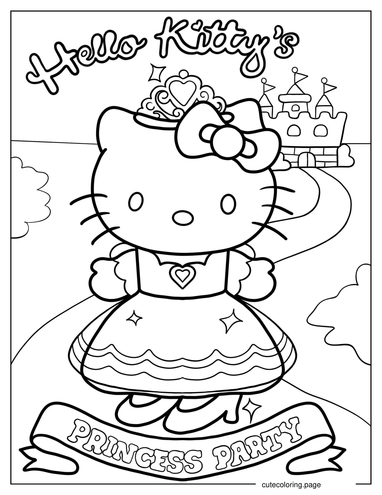 Hello Kitty_s Princess Party Poster coloring page