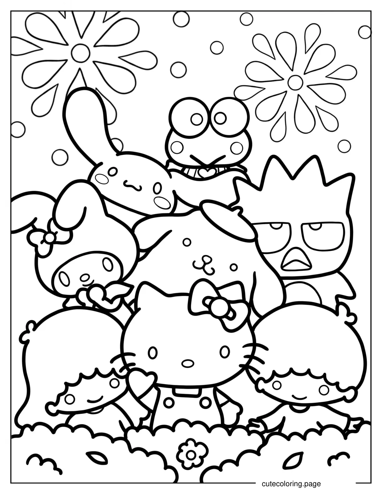 The Adventures of Hello Kitty _ Friends Poster To Color coloring page