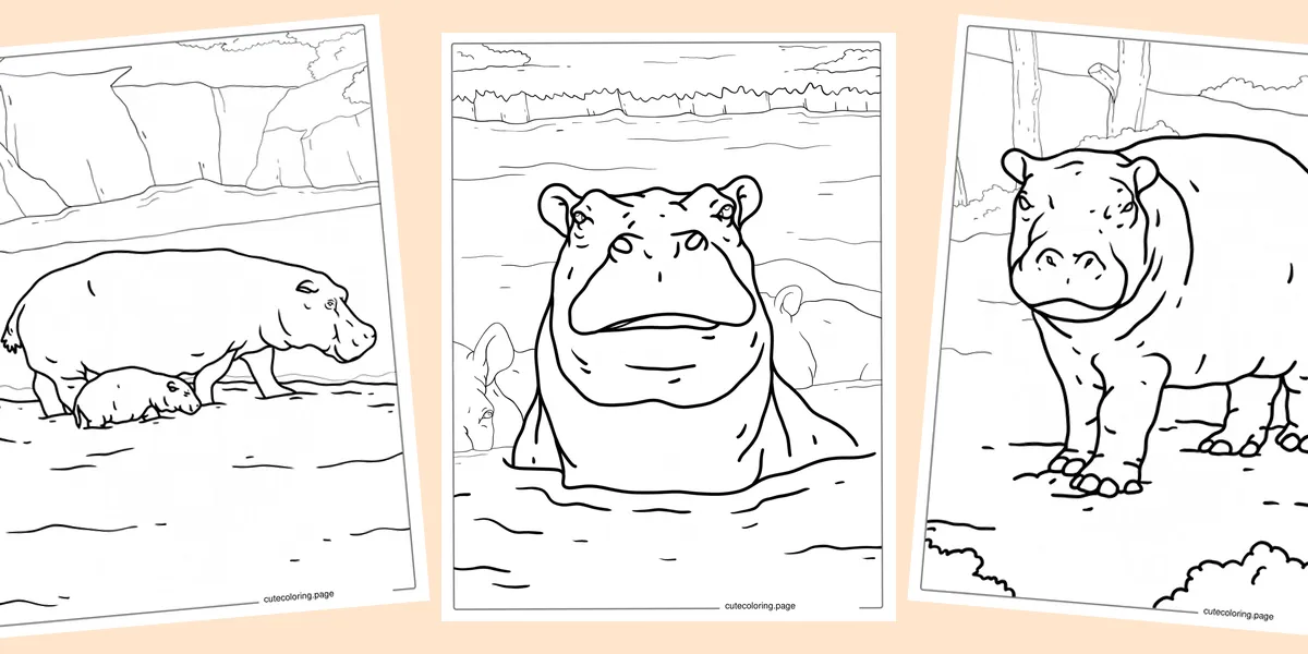 hippo-coloring-pages