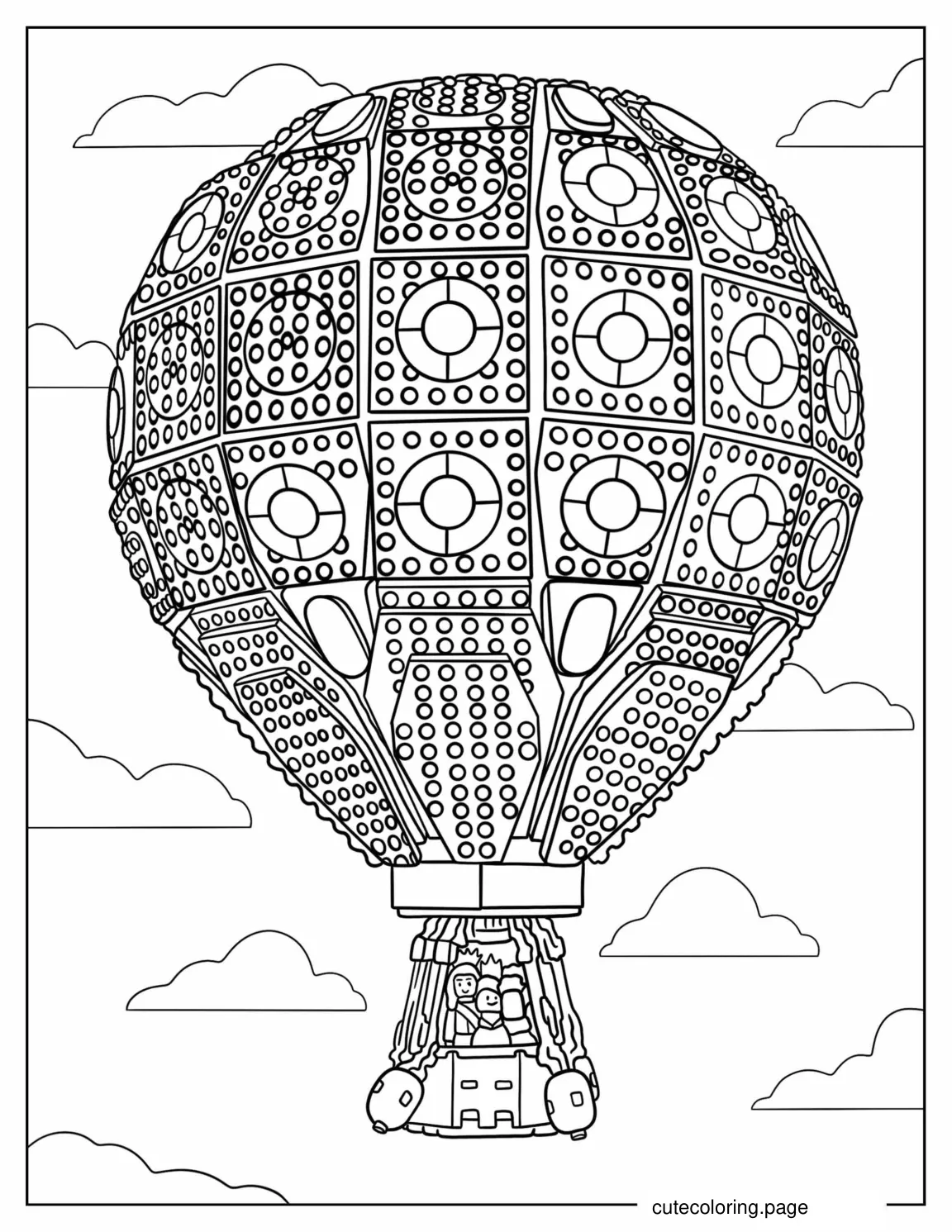 Lego Hot Air Balloon coloring page