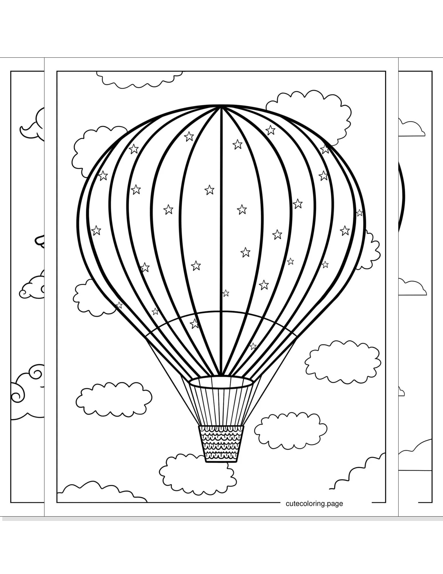 hot air balloon coloring pages coloring page