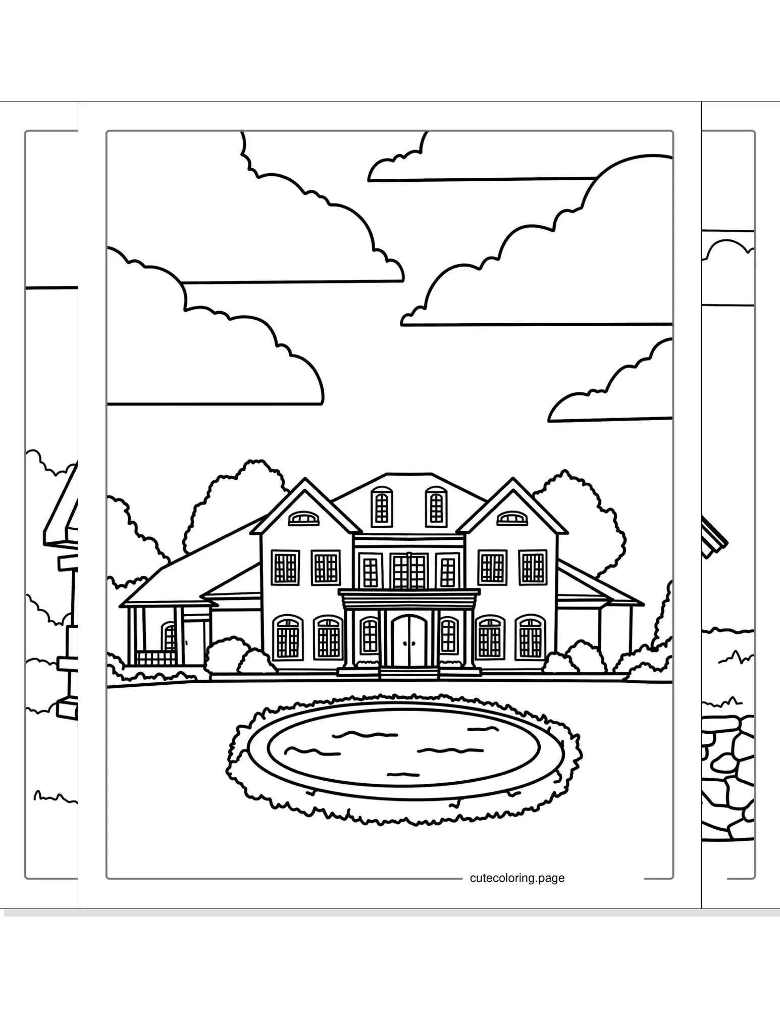 house coloring pages coloring page