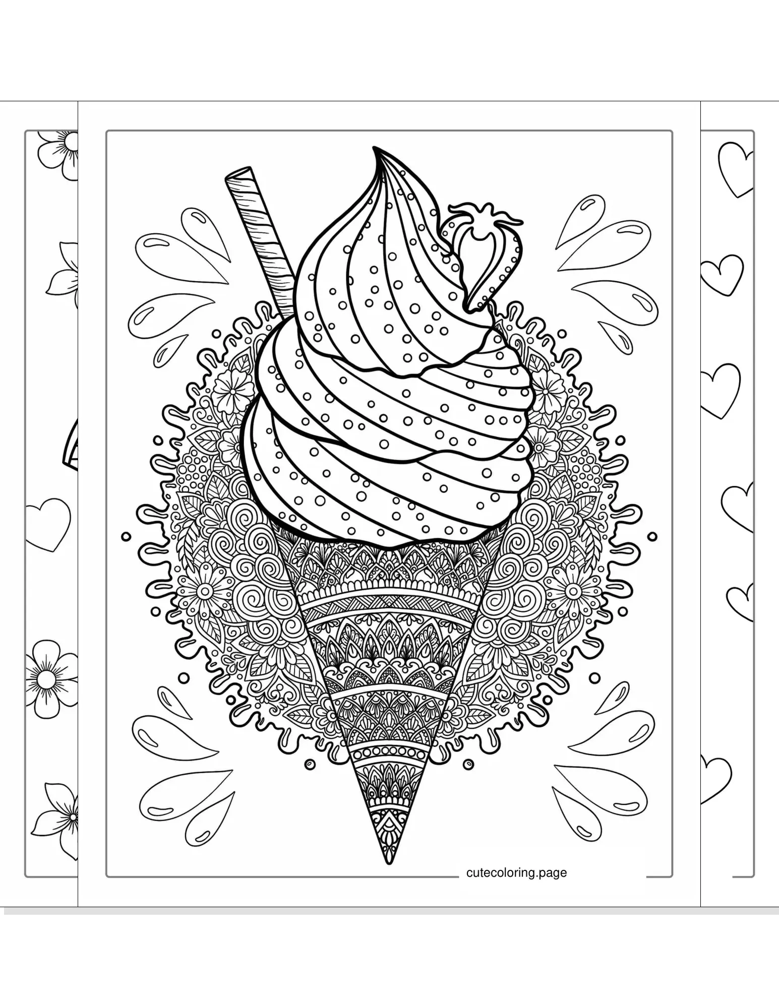 ice cream coloring pages coloring page