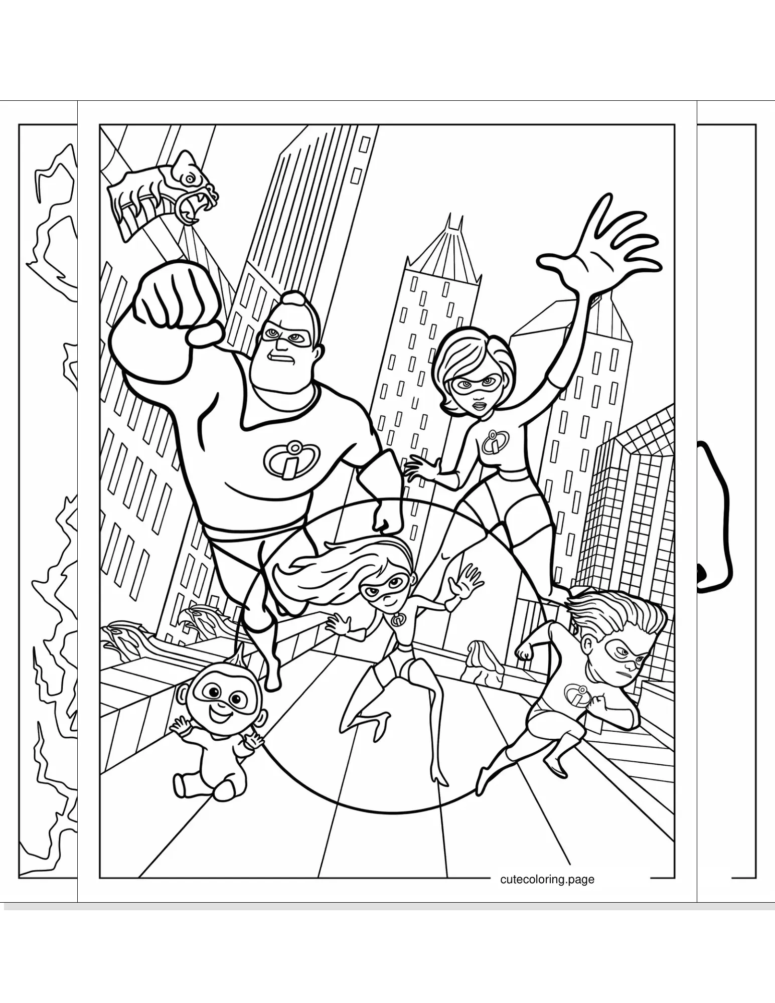 incredibles coloring pages coloring page