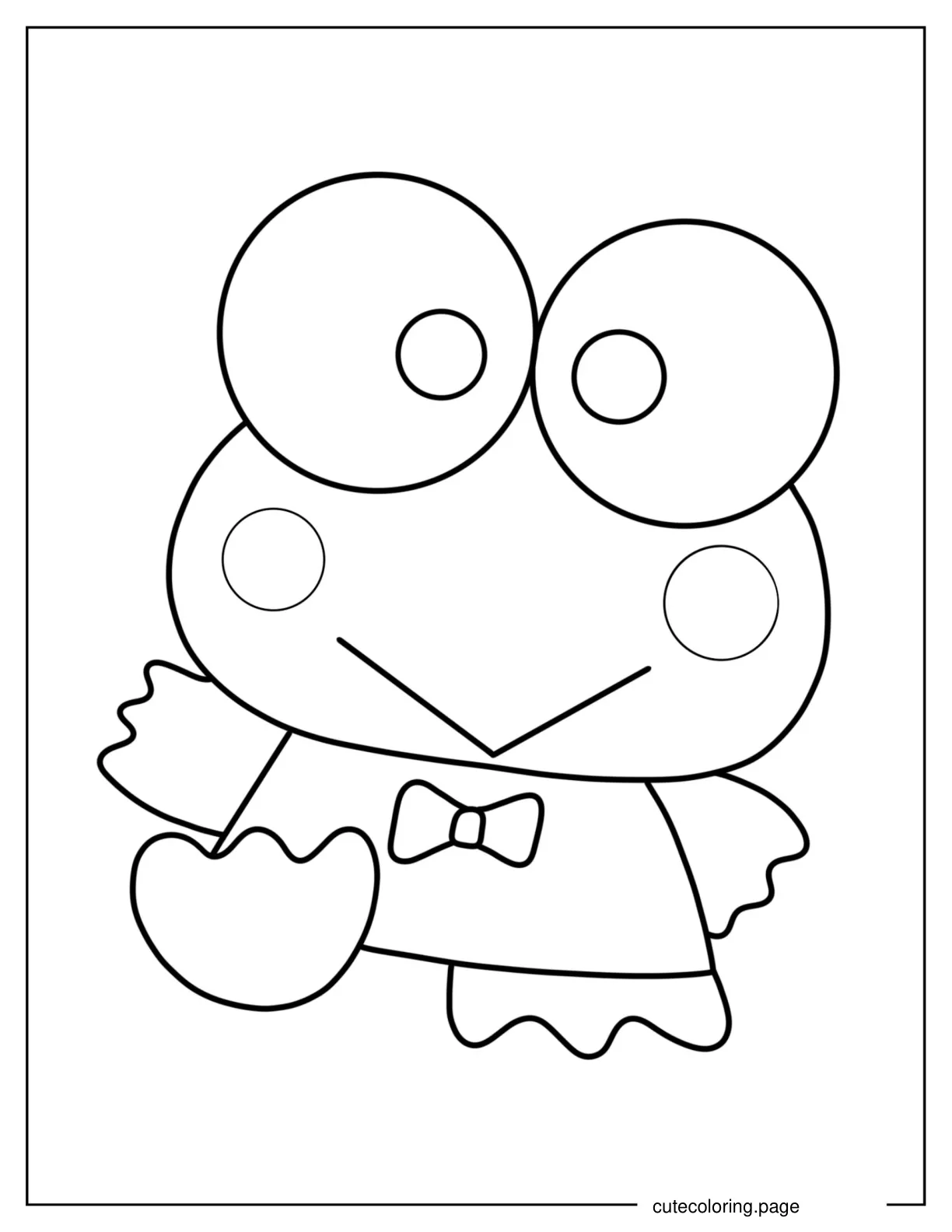 Easy Keroppi Coloring Page For Preschoolers coloring page