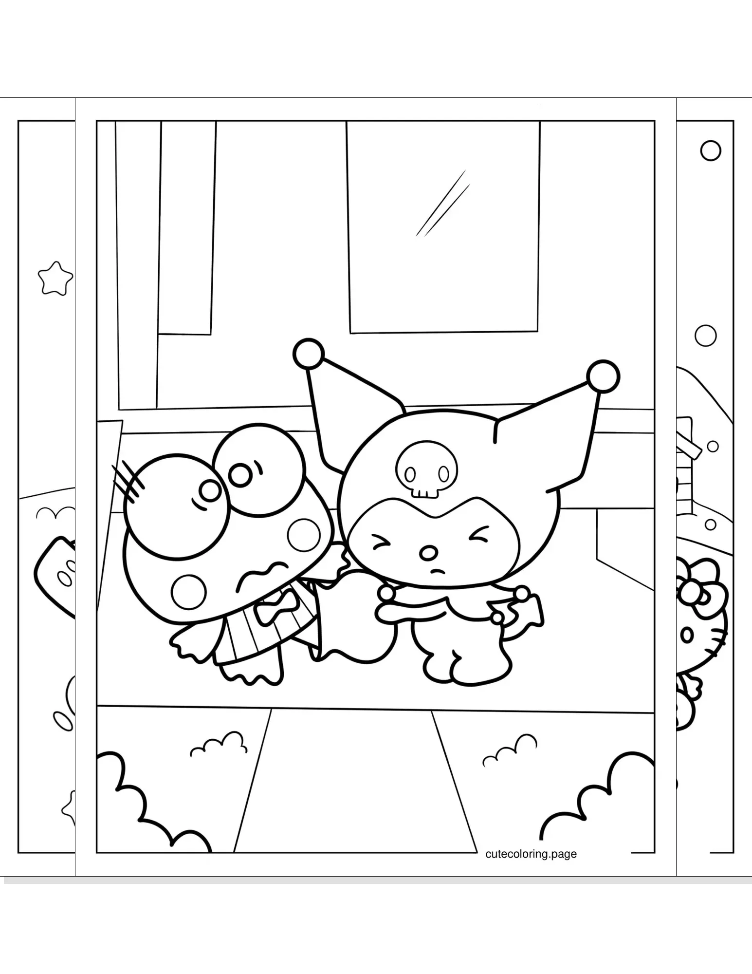 keroppi coloring pages coloring page