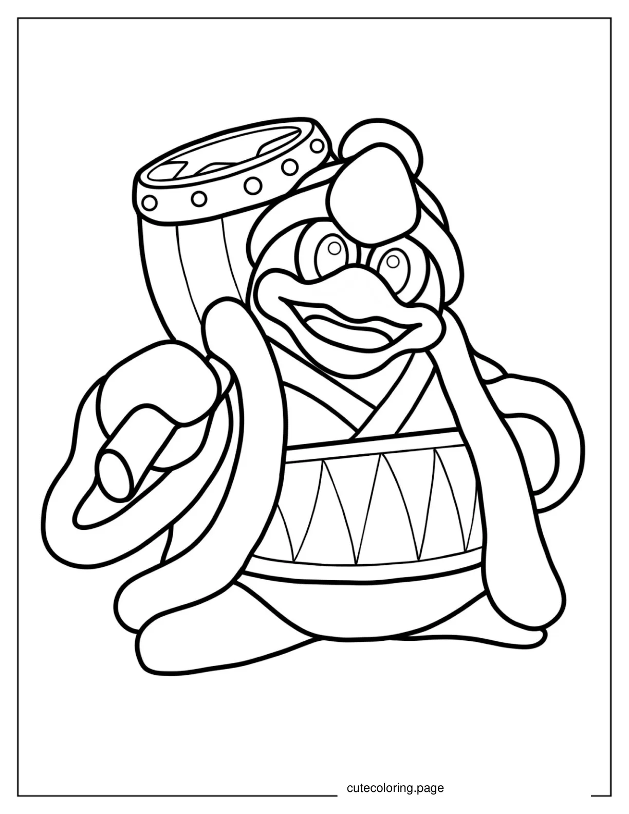 Coloring Page Of King Dedede Penguin coloring page